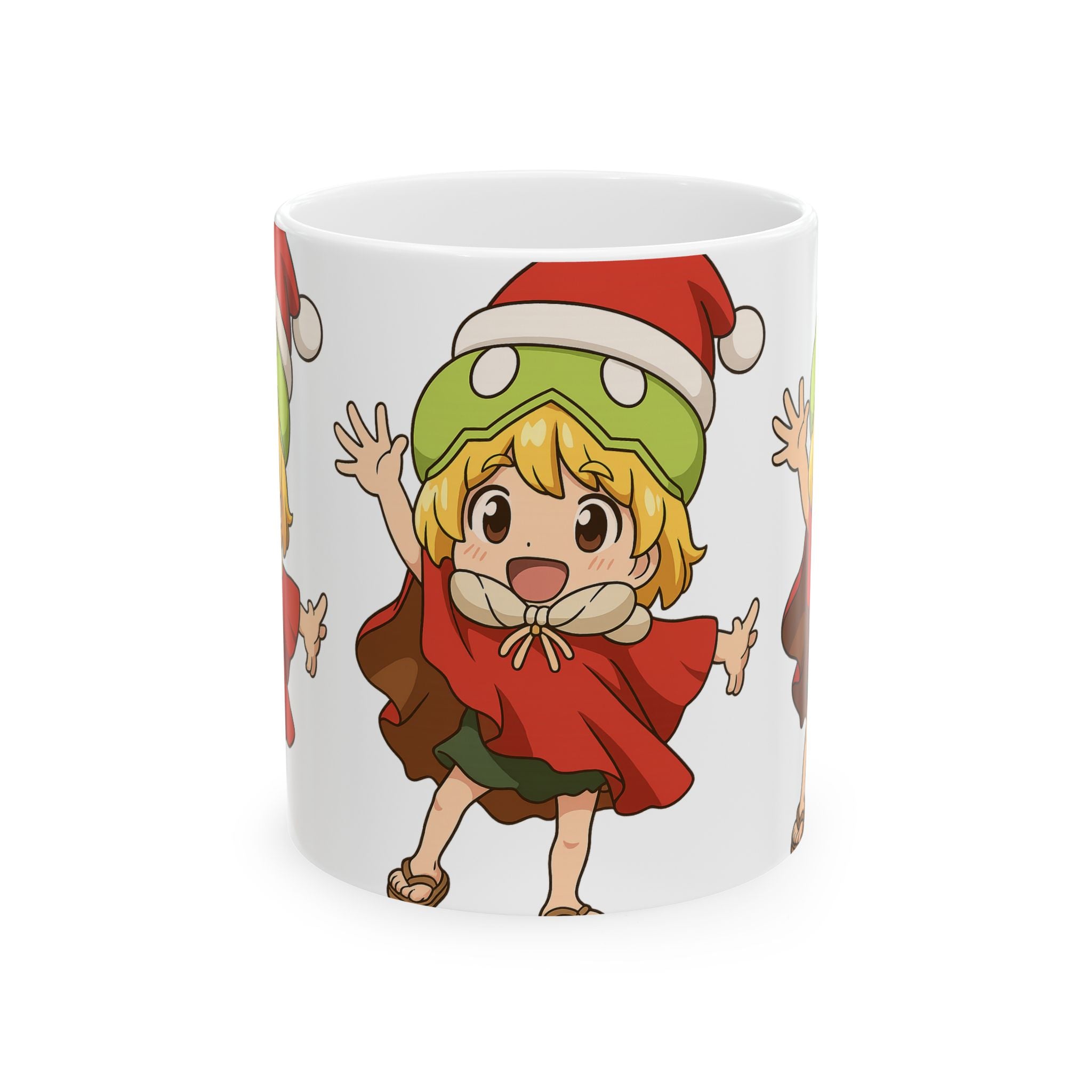 Dr Stone Anime Christmas Suica Ceramic Mug, (11oz, 15oz)