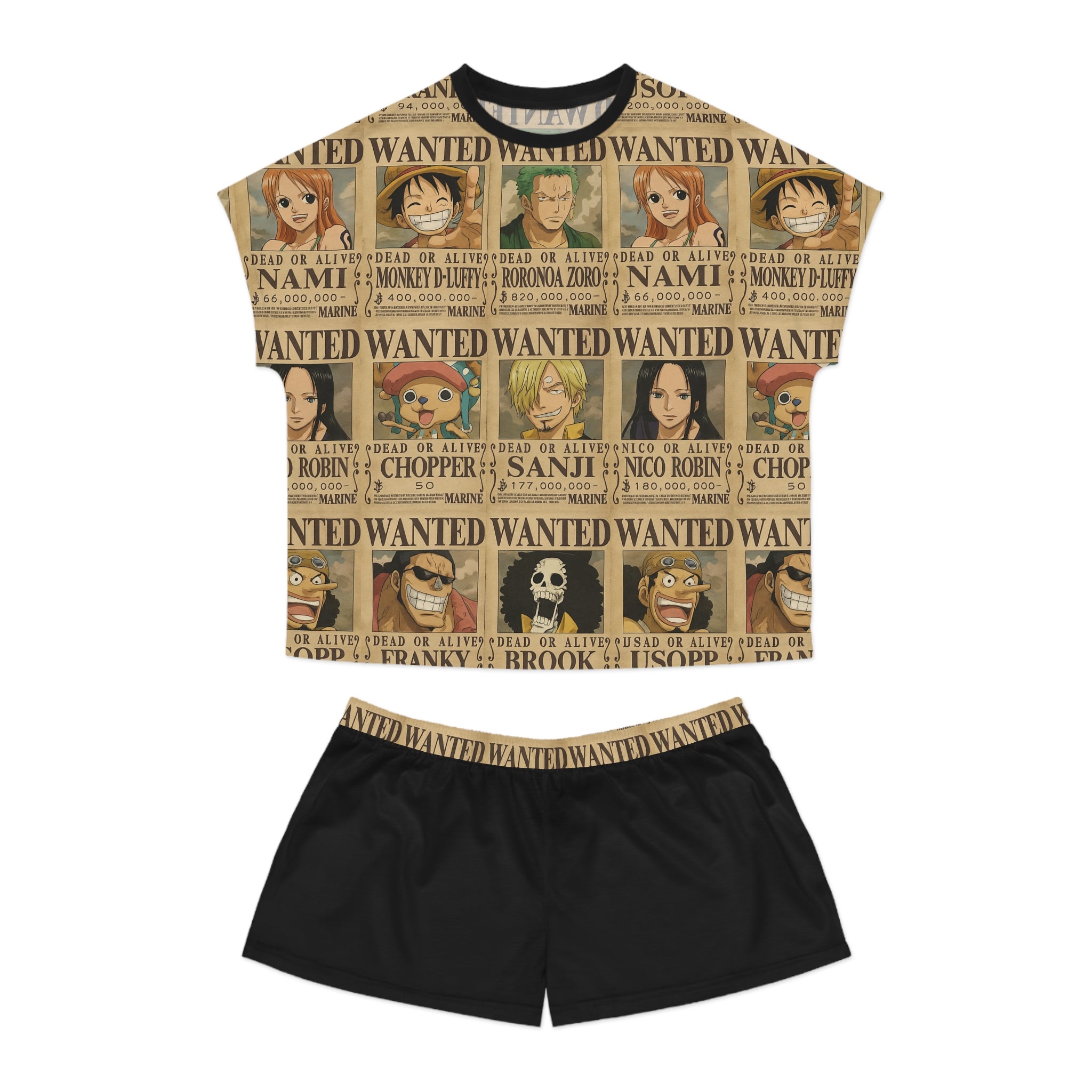 One Piece Women's Short Pajama Set