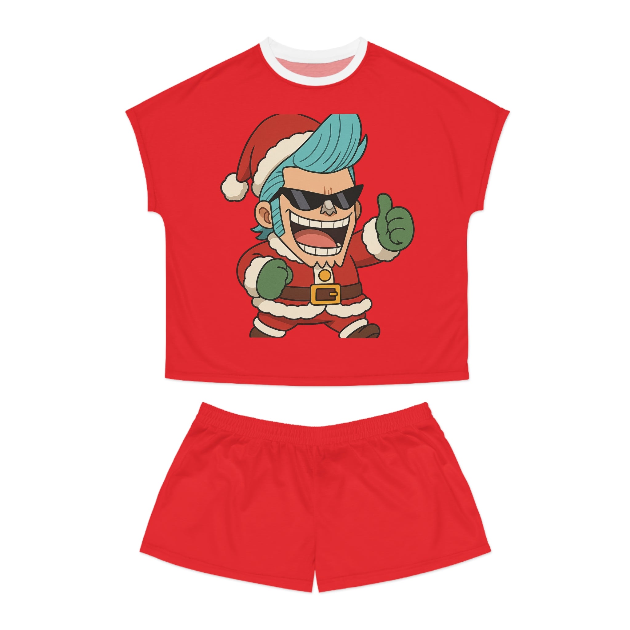 One Piece Christmas Women's Short Pajama Set