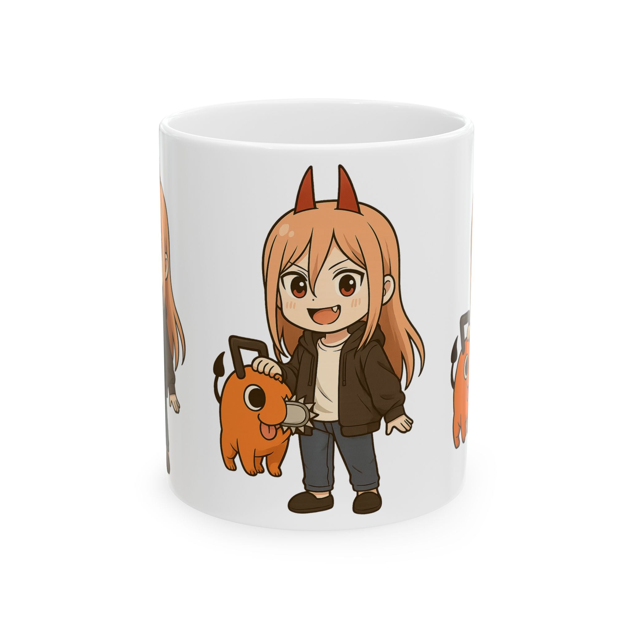Chainsaw Man Anime Ceramic Mug, (11oz, 15oz)