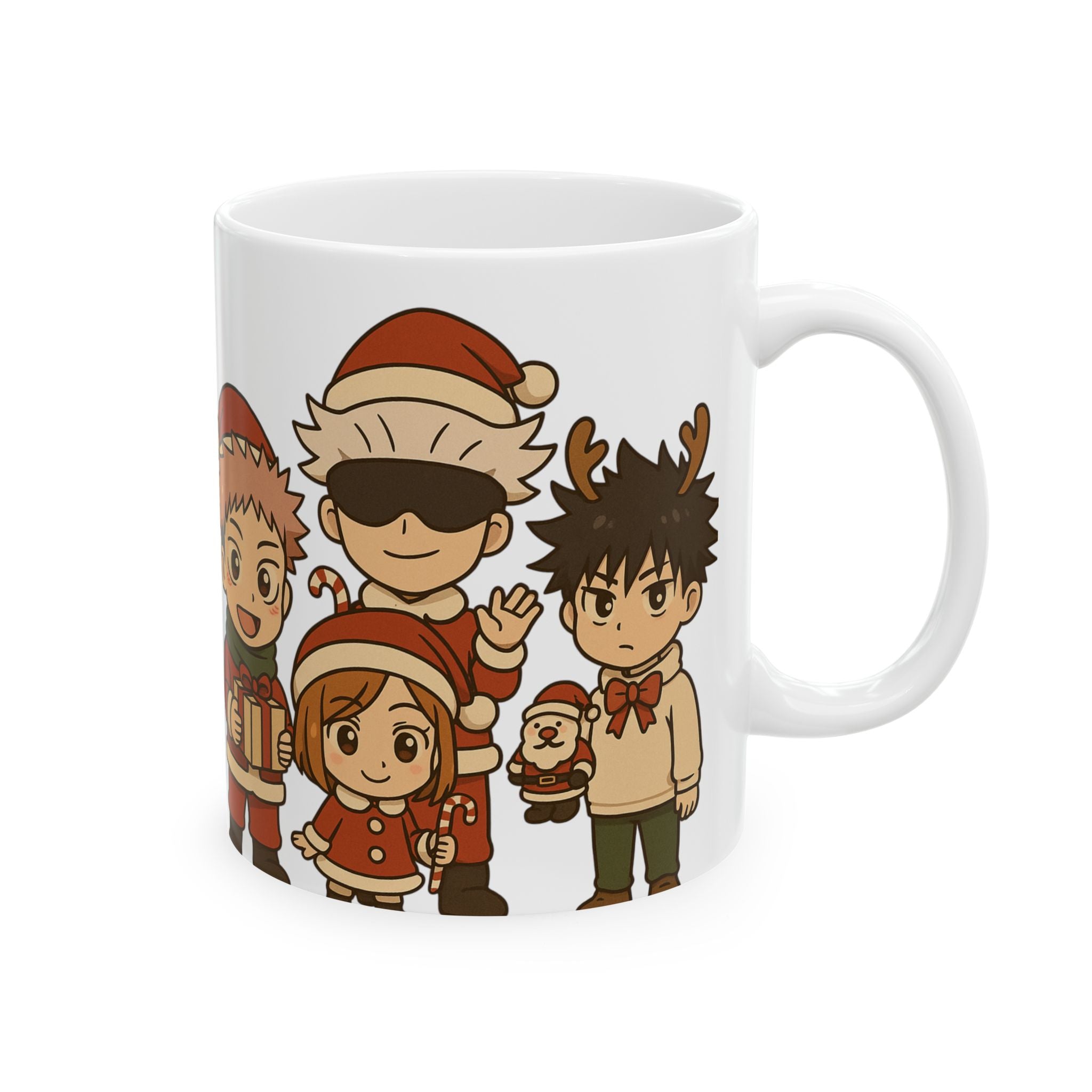Jujutsu kaisen Christmas Anime Ceramic Mug, (11oz, 15oz)