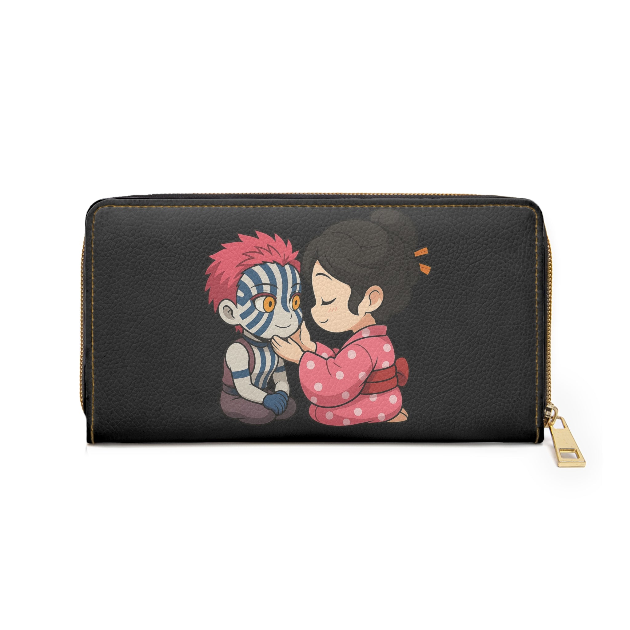 Akaza Anime Zipper Wallet, Japanese Cartoon Character Money Holder, Manga Graphic Print Purse, Anime Lover Gift, Comic Book Wallet, Geek