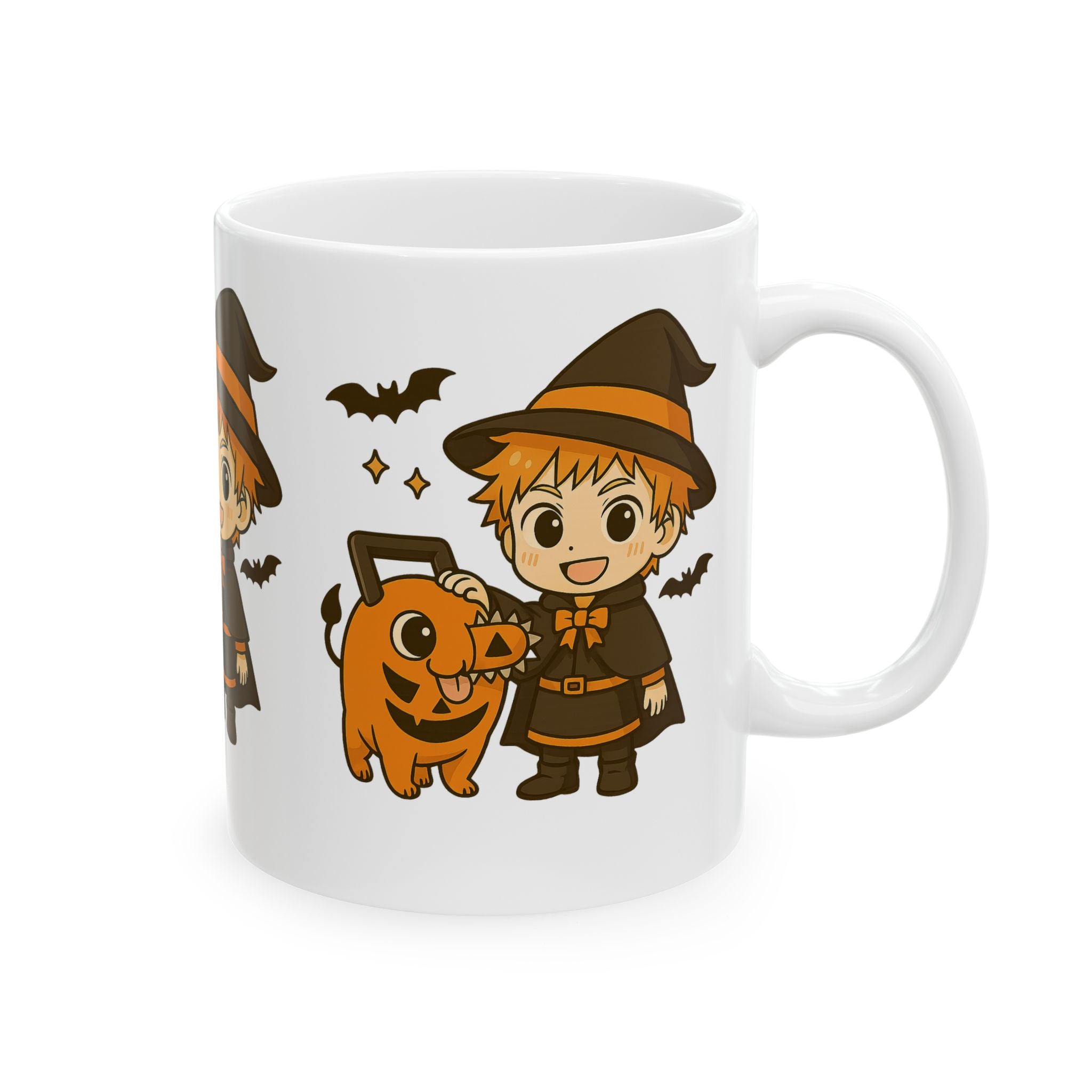 Chainsaw Man Halloween Anime Halloween Ceramic Mug, (11oz, 15oz)