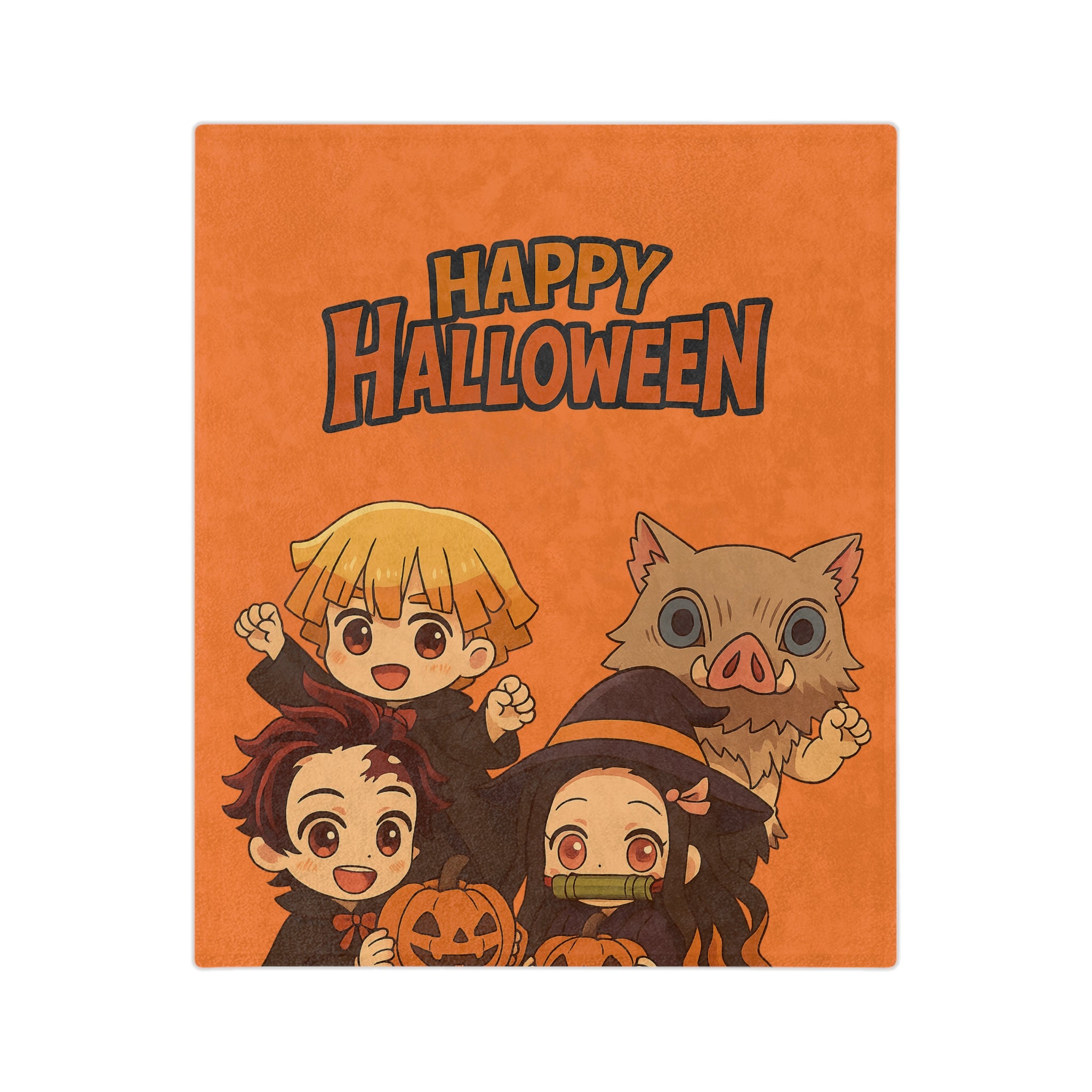 Demon Slayer Halloween Velveteen Microfiber Blanket