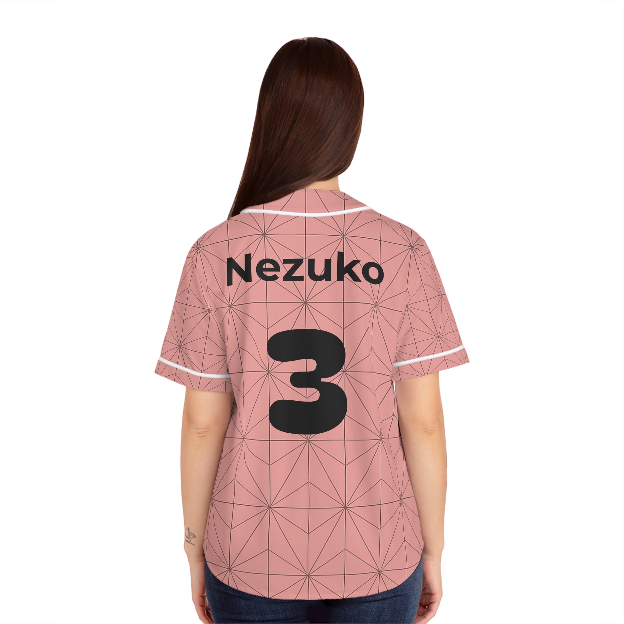 Nezuko Women's Baseball Jersey (AOP)