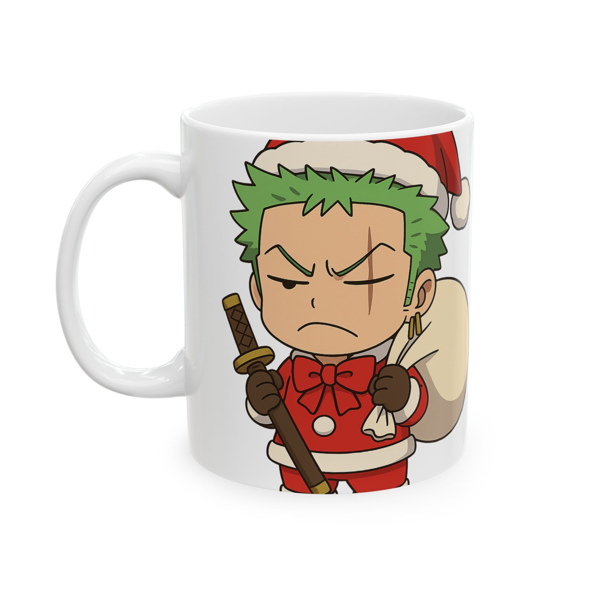 Christmas Zoro Anime Ceramic Mug, (11oz, 15oz)