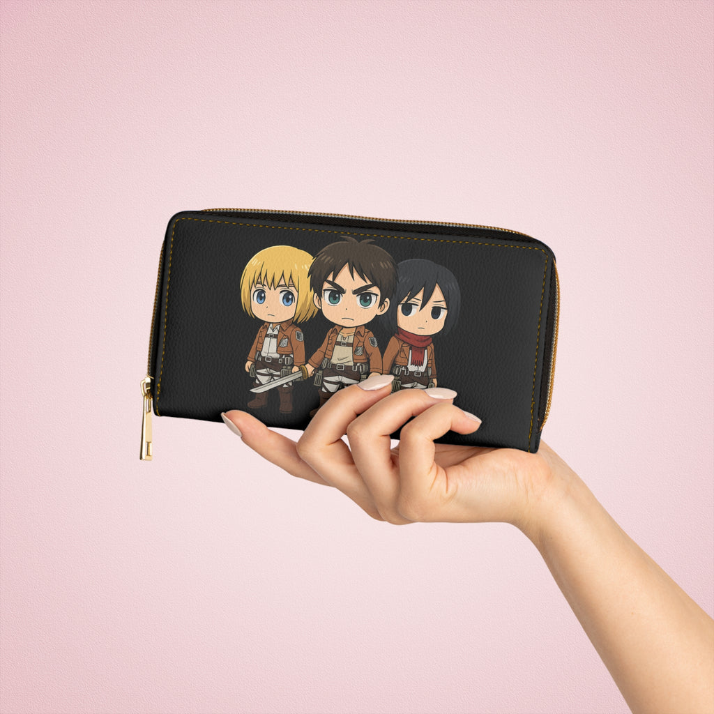 Anime Zipper Wallet, Japanese Cartoon Character Money Holder, Manga Graphic Print Purse, Anime Lover Gift, Comic Book Wallet, Geek