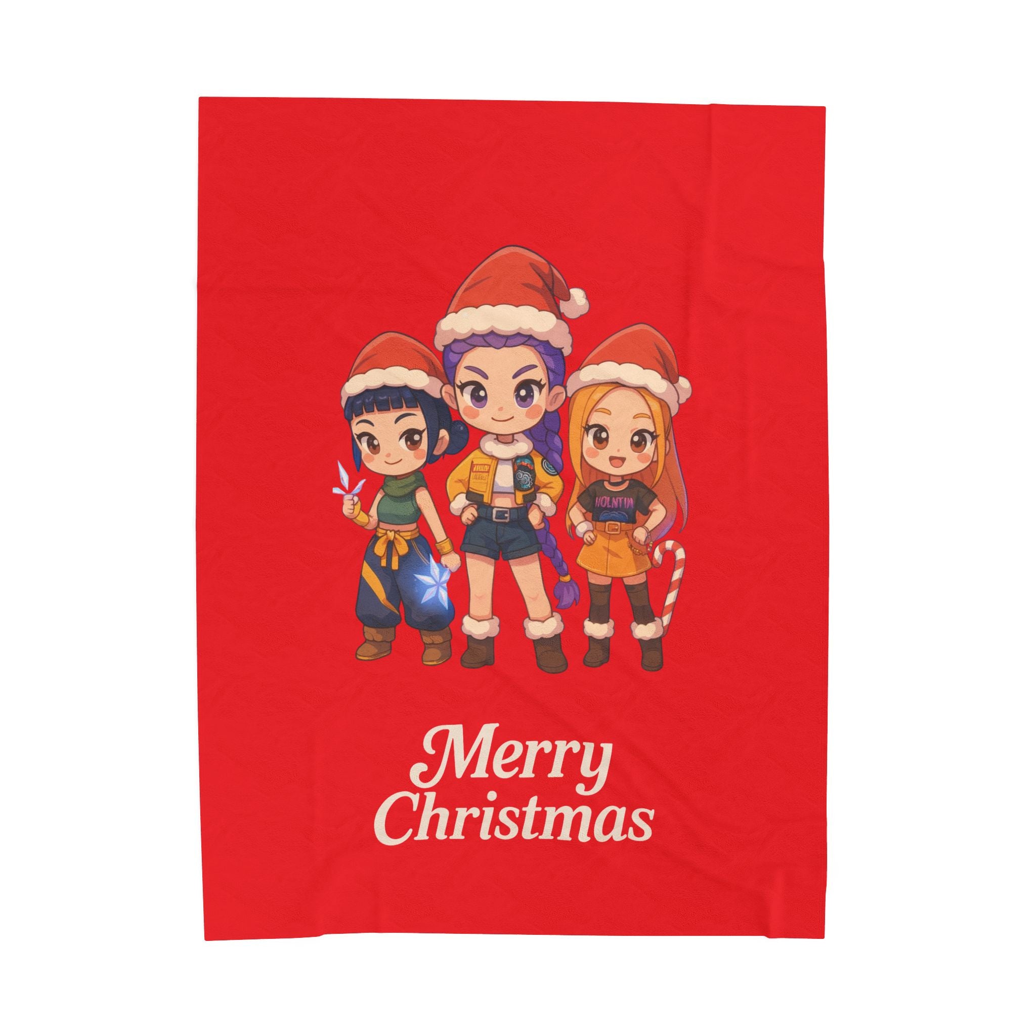 Kpop Demon Hunter Christmas Velveteen Plush Blanket