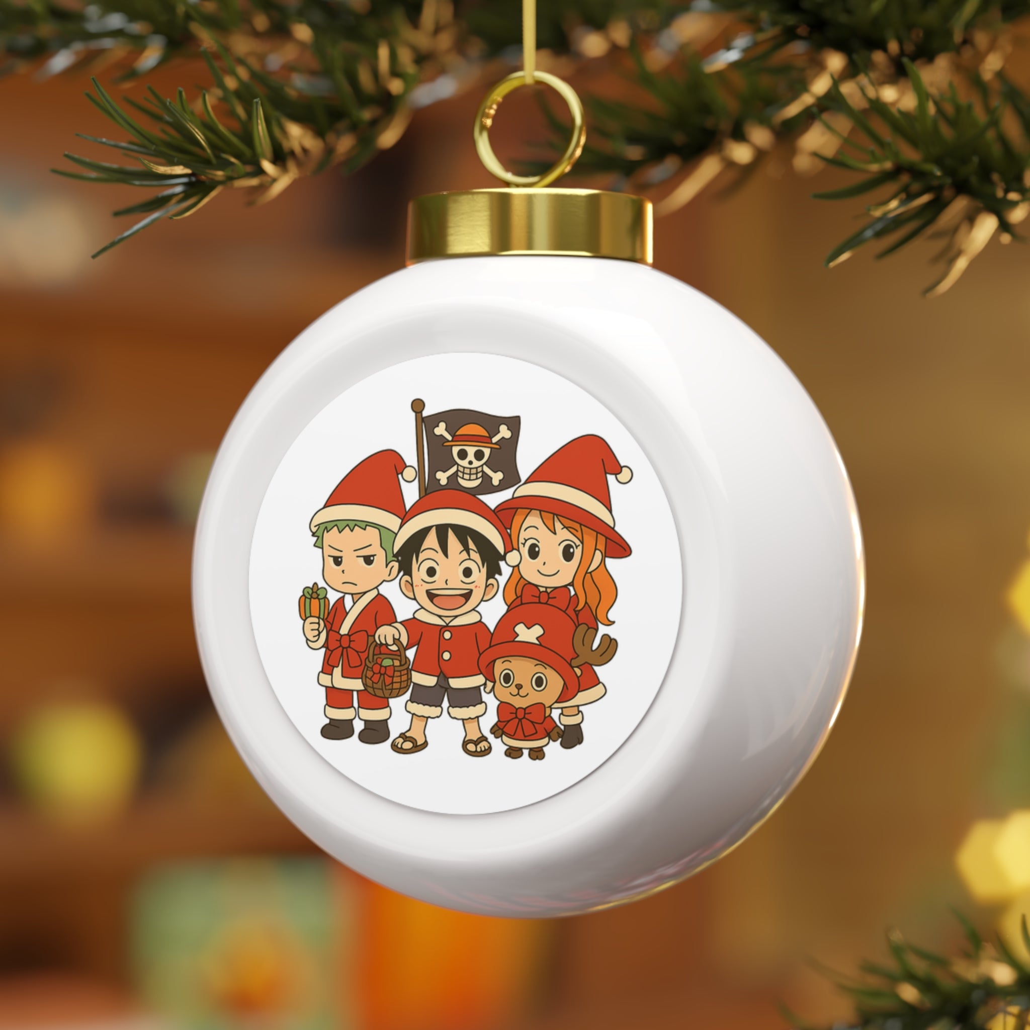 One Piece Christmas Ball Ornament