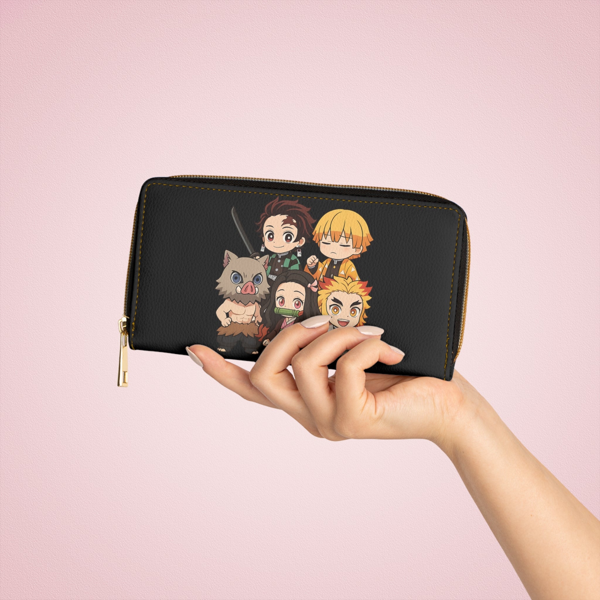 Anime Zipper Wallet, Japanese Cartoon Character Money Holder, Manga Graphic Print Purse, Anime Lover Gift, Comic Book Wallet, Geek