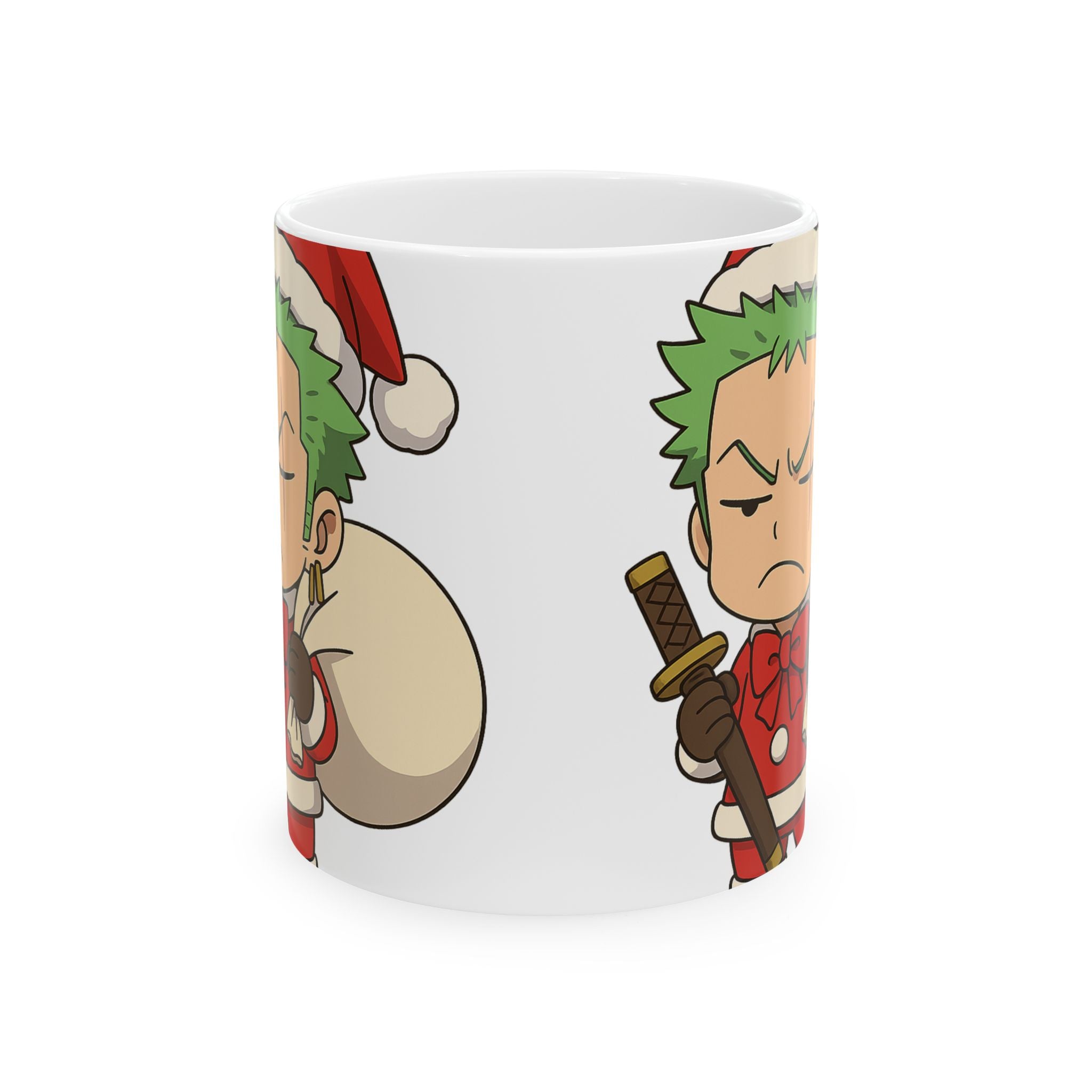 Christmas Zoro Anime Ceramic Mug, (11oz, 15oz)