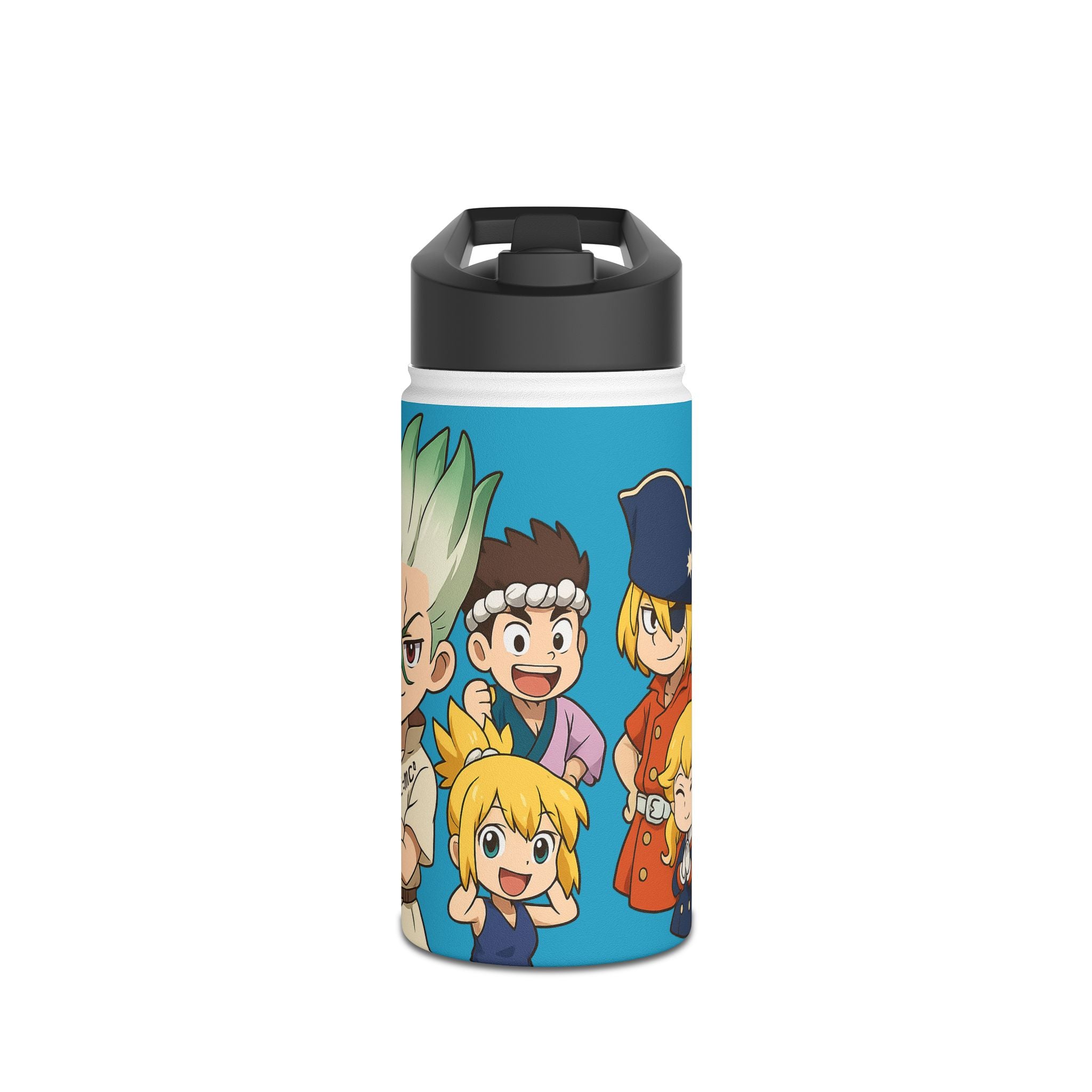 Dr Stone Anime Stainless Steel Water Bottle, Standard Lid