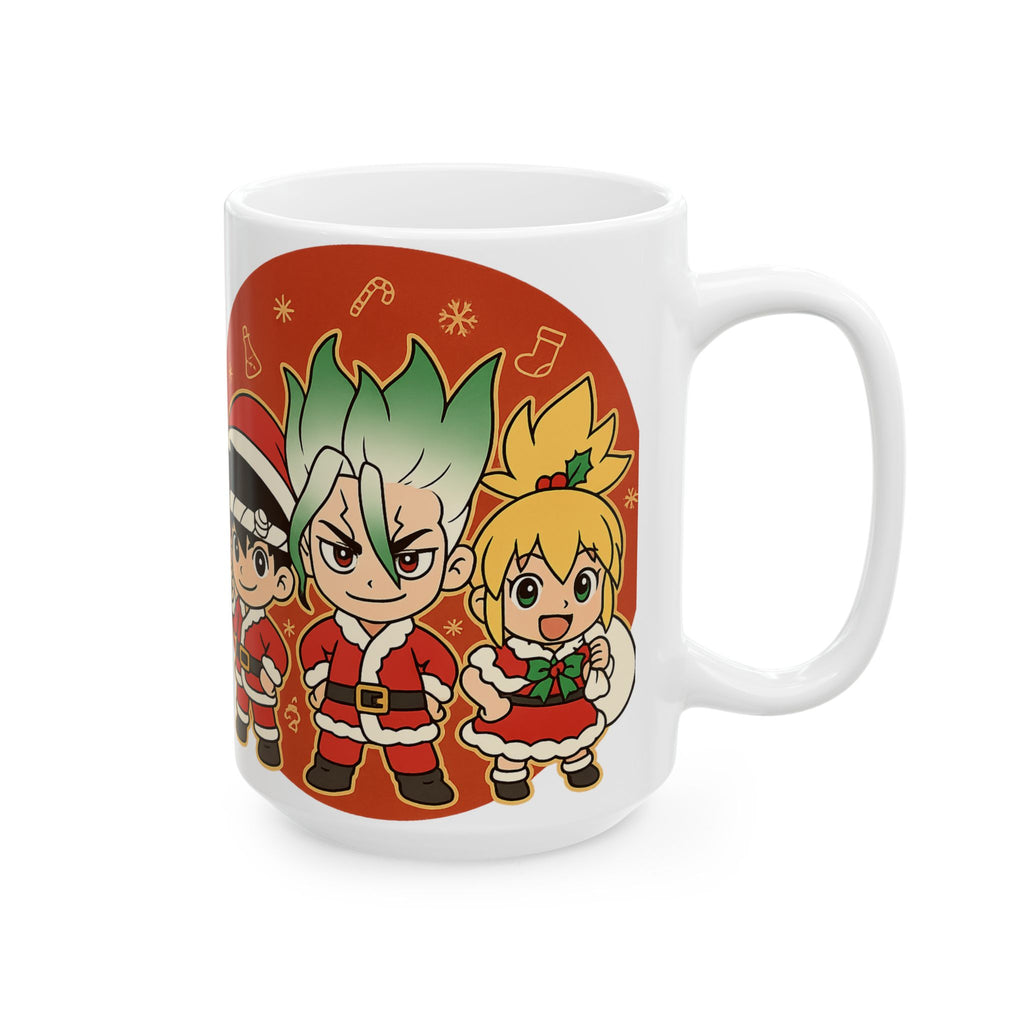Dr Stone Anime Christmas Ceramic Mug, (11oz, 15oz)