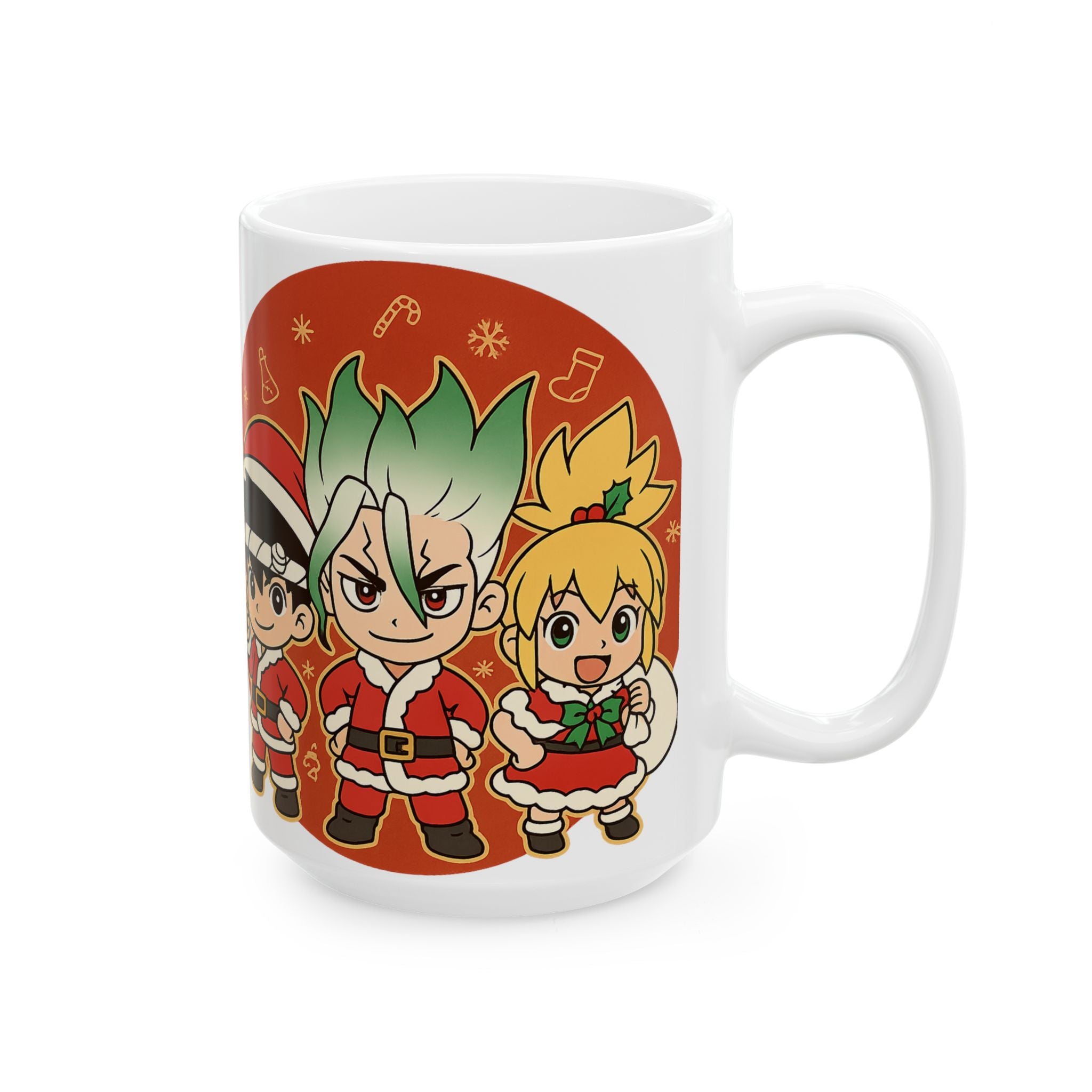 Dr Stone Anime Christmas Ceramic Mug, (11oz, 15oz)