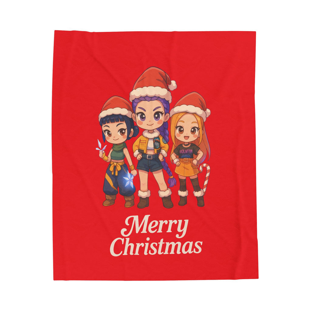 Kpop Demon Hunter Christmas Velveteen Plush Blanket