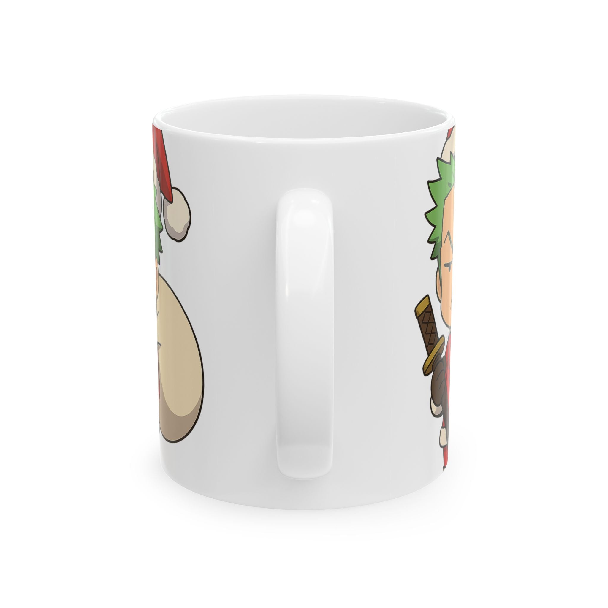 Christmas Zoro Anime Ceramic Mug, (11oz, 15oz)