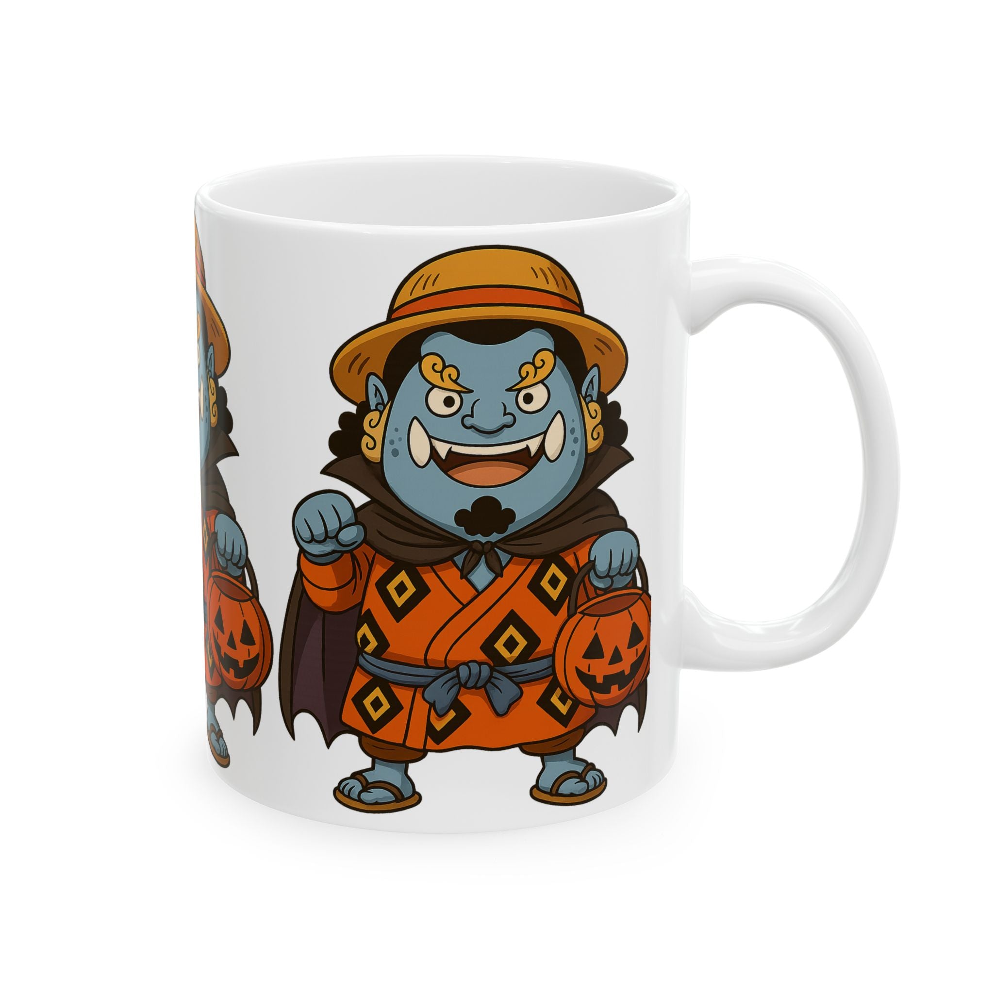 Halloween Jinbe Anime Ceramic Mug, (11oz, 15oz)