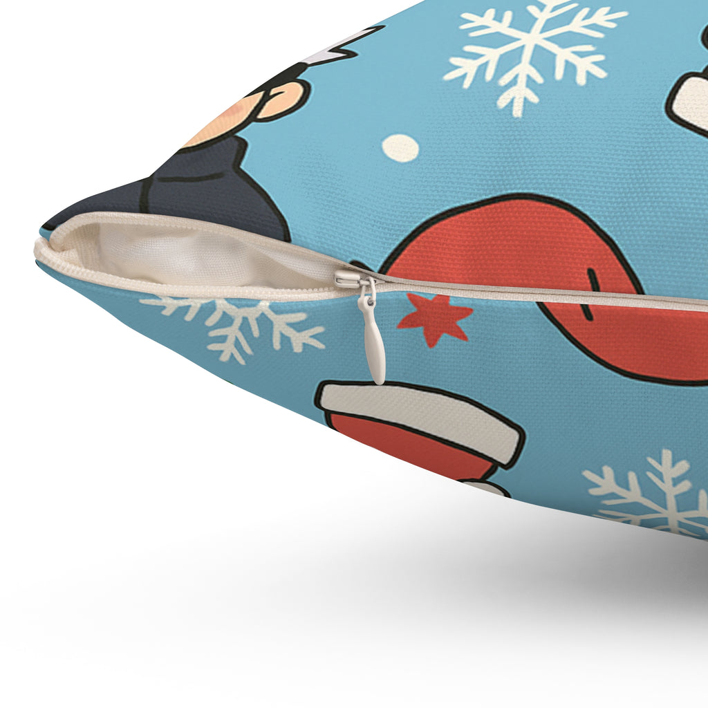 Gojo Christmas Spun Polyester Square Pillow