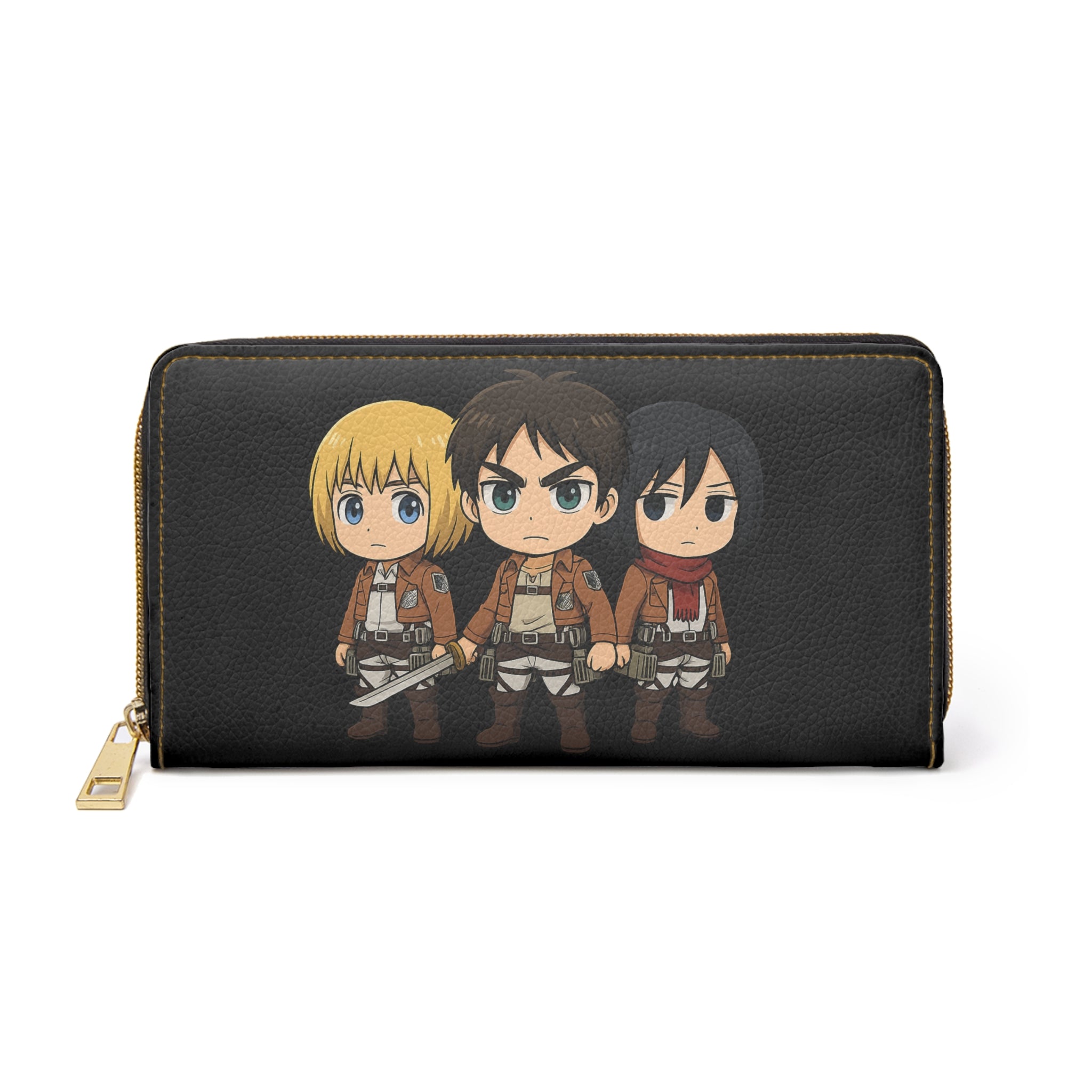 Anime Zipper Wallet, Japanese Cartoon Character Money Holder, Manga Graphic Print Purse, Anime Lover Gift, Comic Book Wallet, Geek