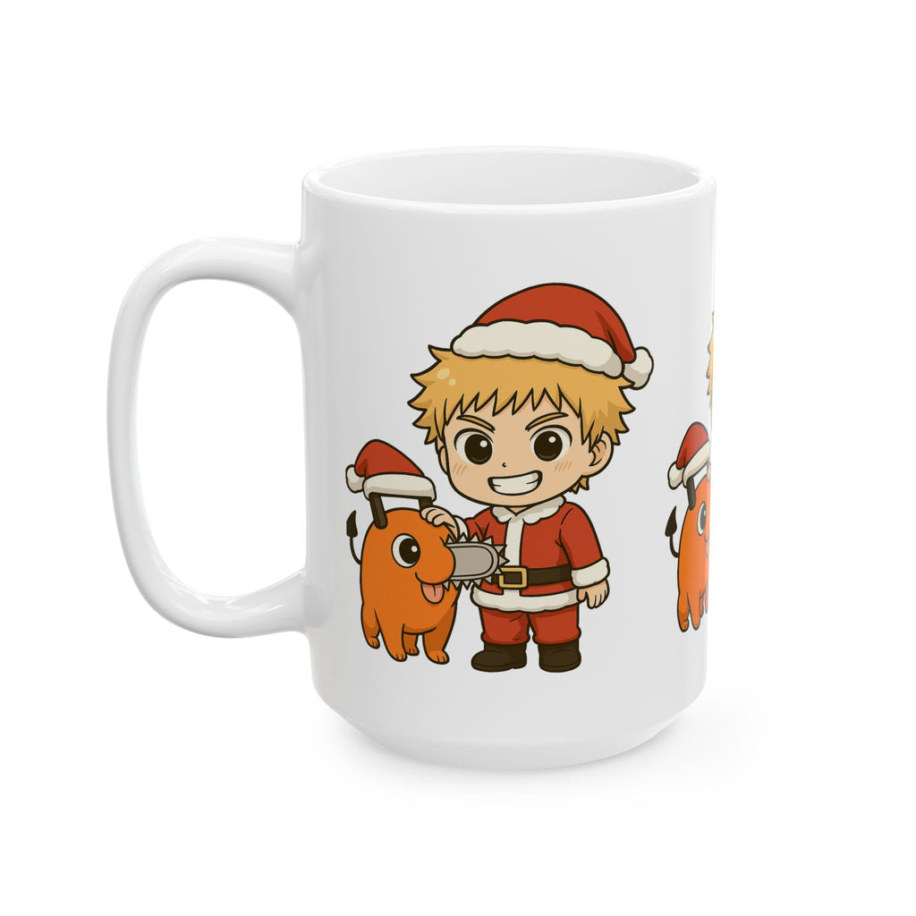 Chainsaw Man Christmas Anime Ceramic Mug, (11oz, 15oz)