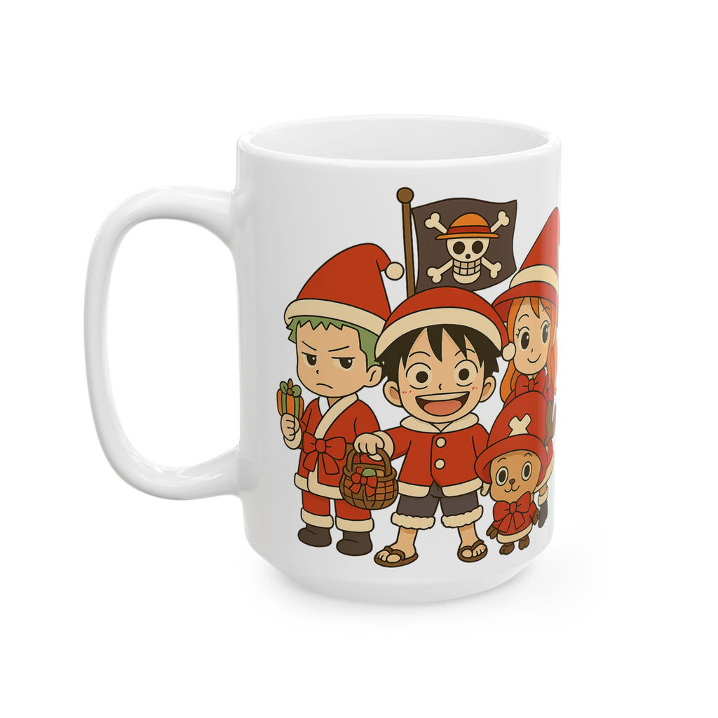 One Piece Christmas Anime  Ceramic Mug, (11oz, 15oz)