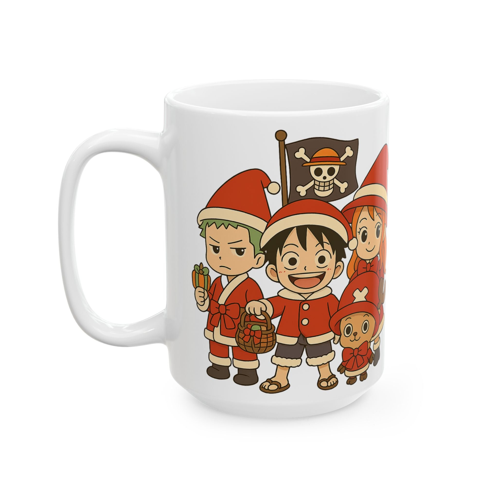 One Piece Christmas Anime  Ceramic Mug, (11oz, 15oz)