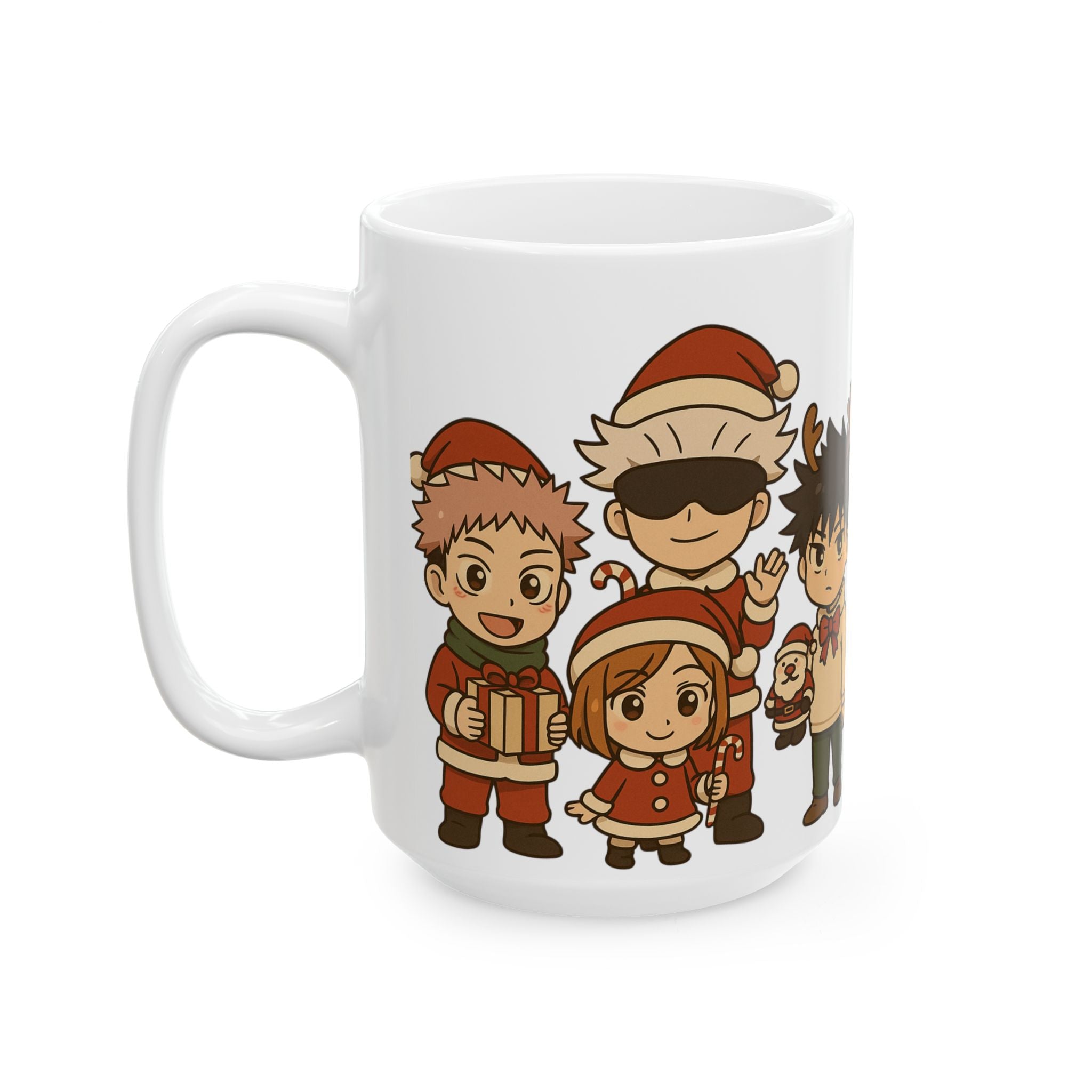 Jujutsu kaisen Christmas Anime Ceramic Mug, (11oz, 15oz)