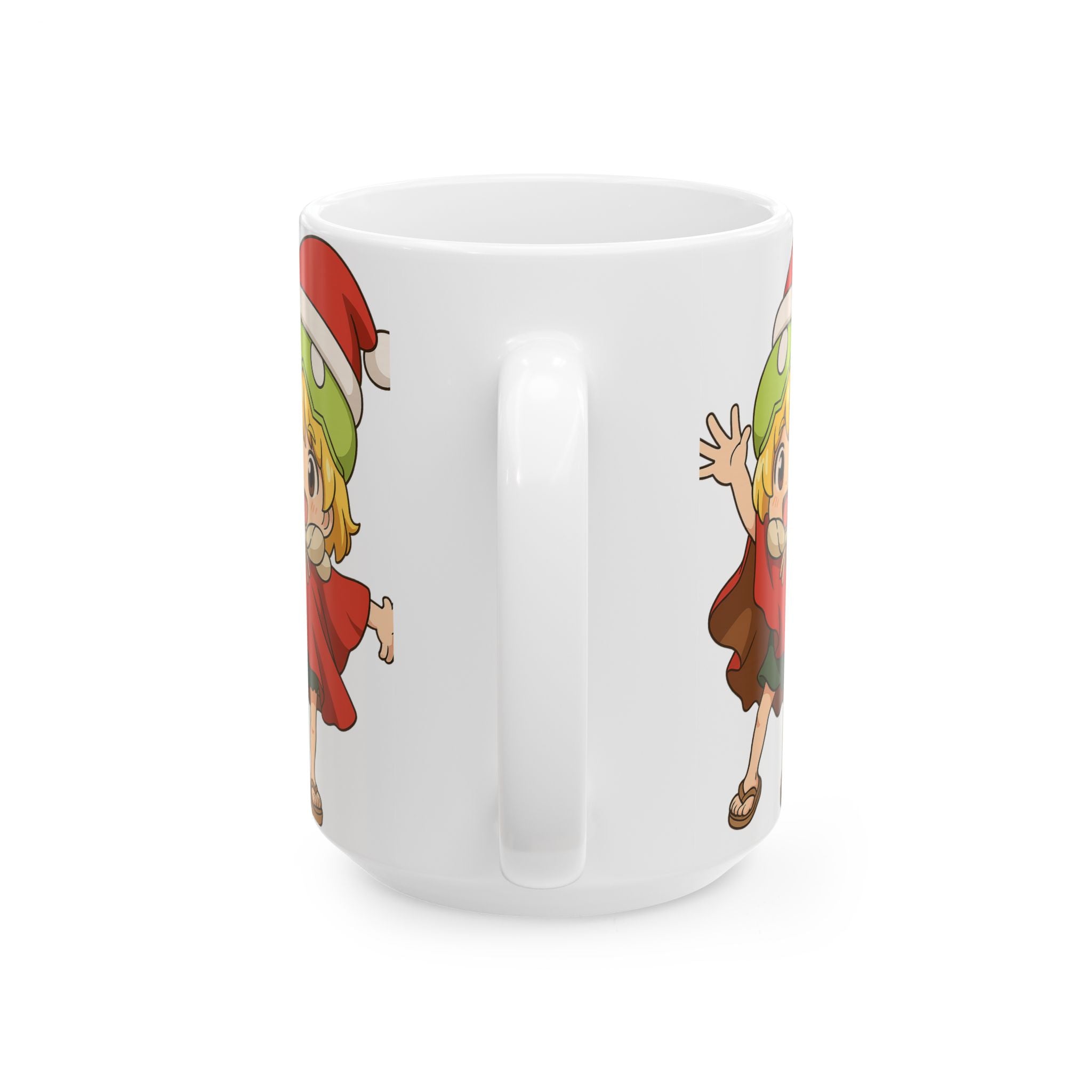 Dr Stone Anime Christmas Suica Ceramic Mug, (11oz, 15oz)