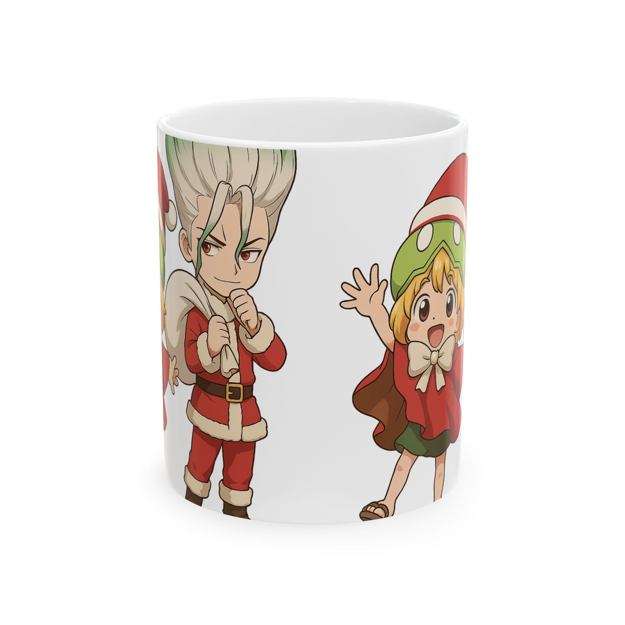 Dr Stone Anime Christmas Ceramic Mug, (11oz, 15oz)