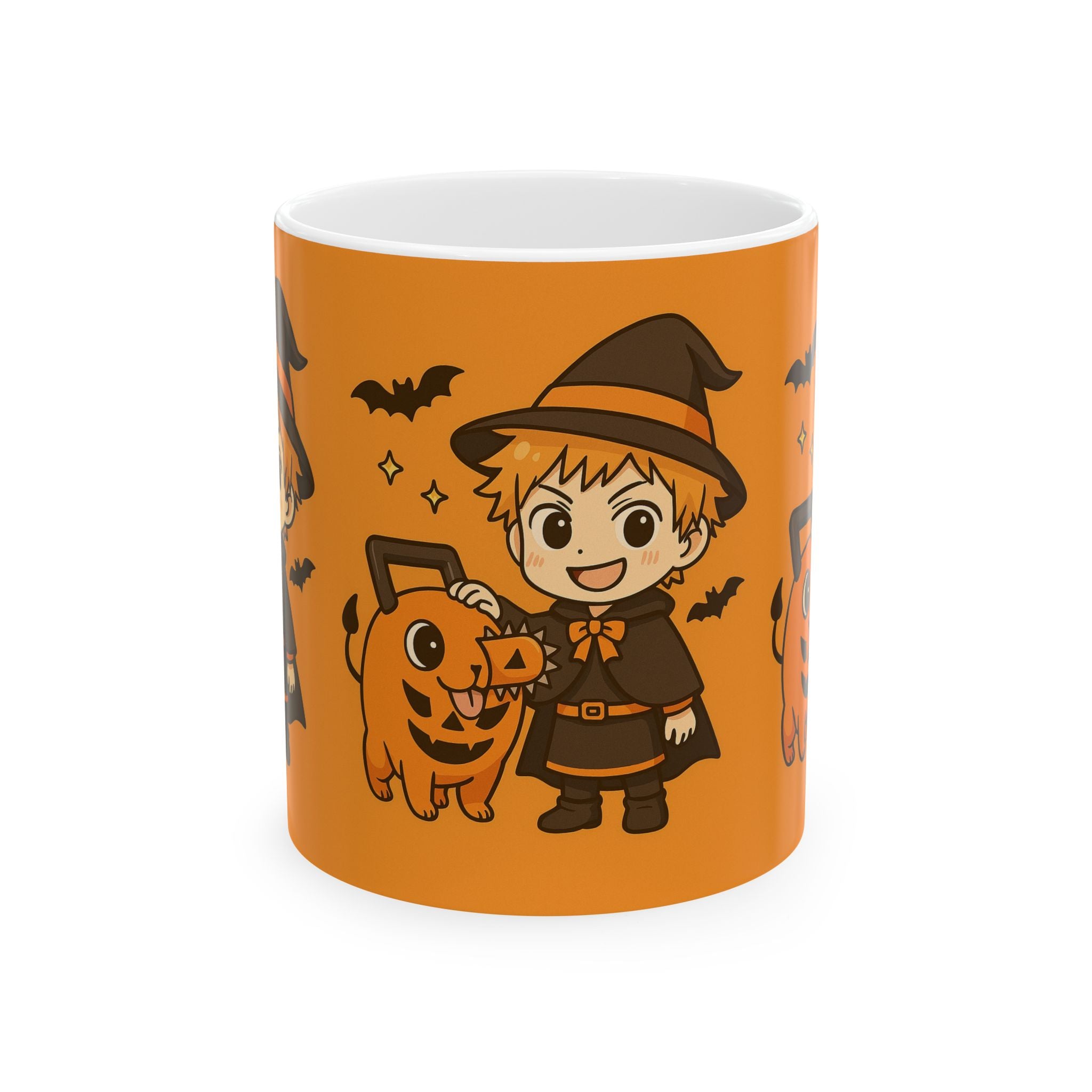 Chainsaw Man Halloween Anime Halloween Ceramic Mug, (11oz, 15oz)