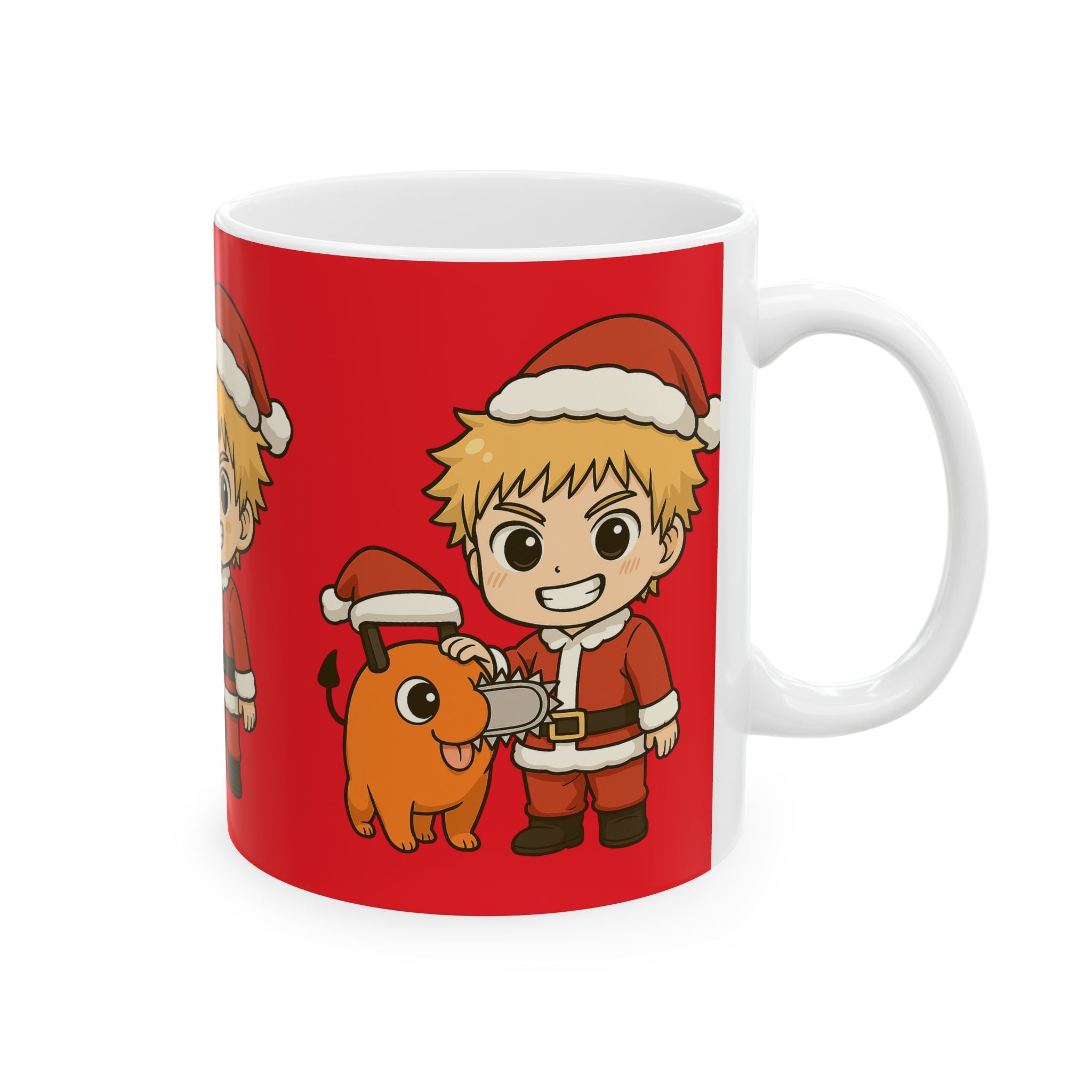 Chainsaw Man Christmas Anime  Ceramic Mug, (11oz, 15oz)