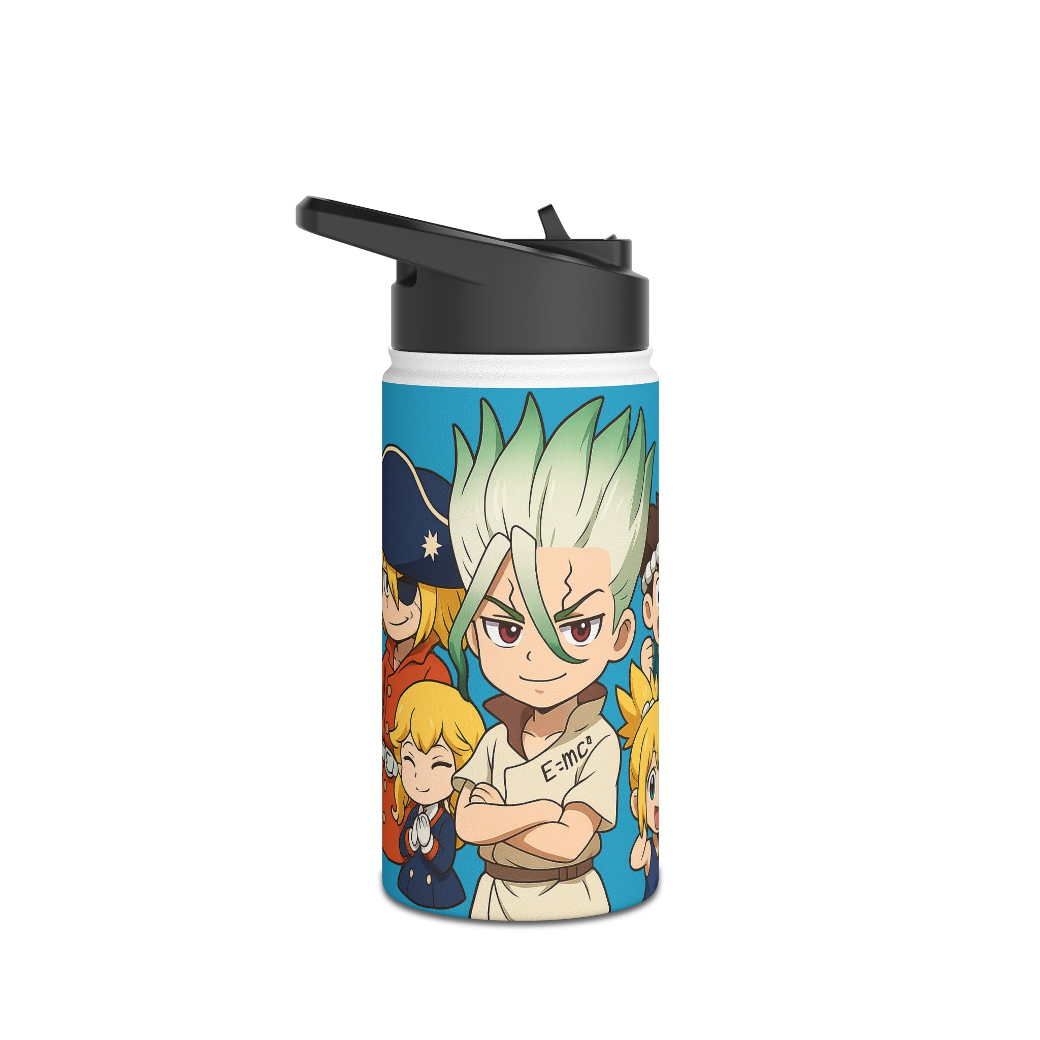 Dr Stone Anime Stainless Steel Water Bottle, Standard Lid