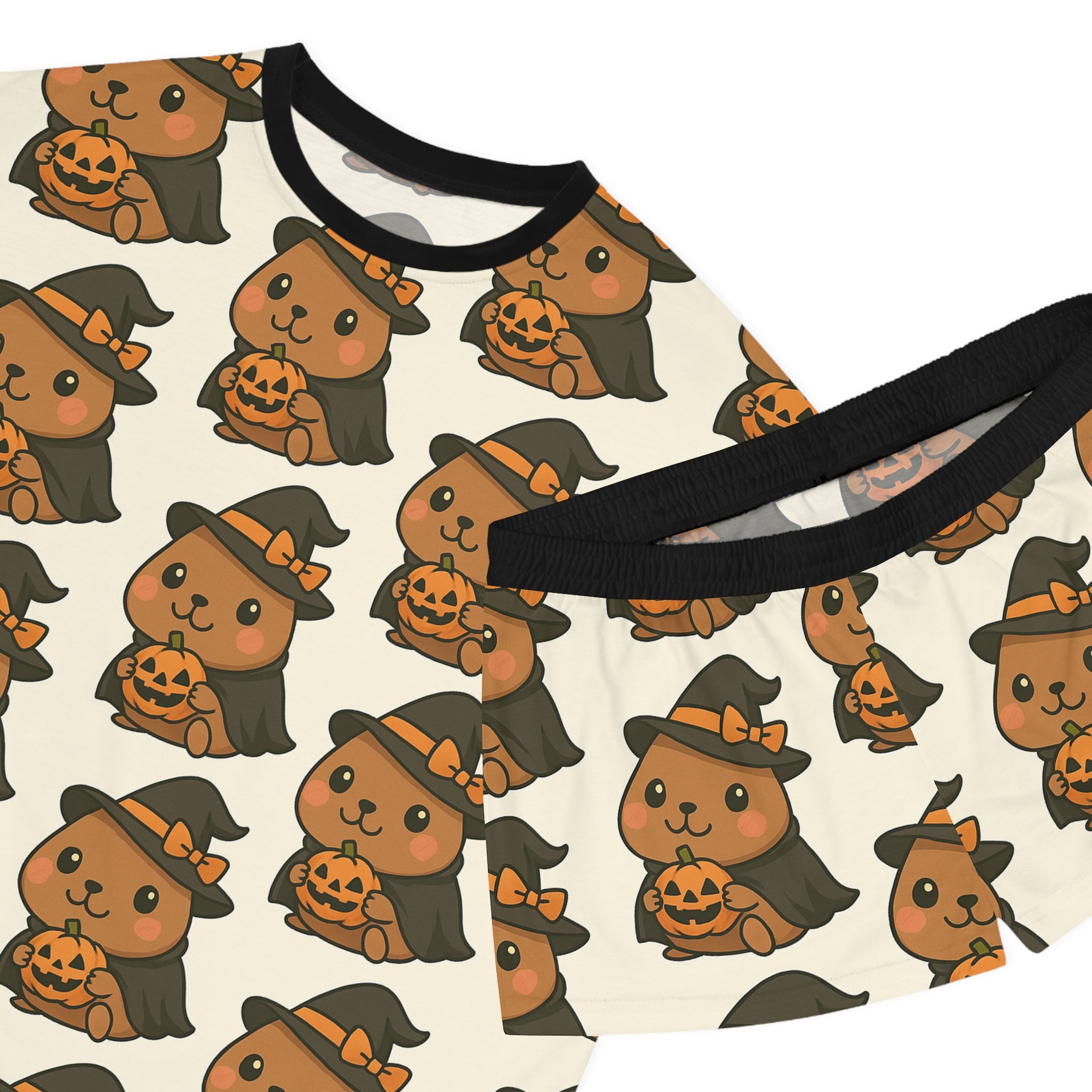 Capybara Halloween Women's Short Pajama Set