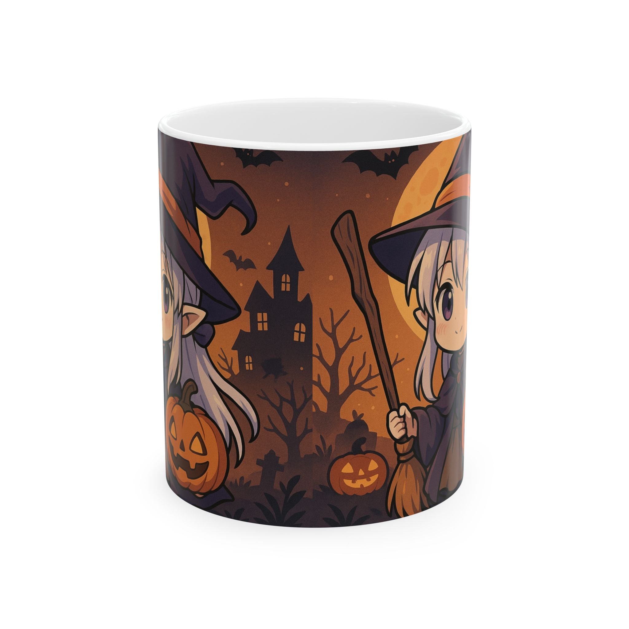 Frieren Anime Halloween Ceramic Mug, (11oz, 15oz)