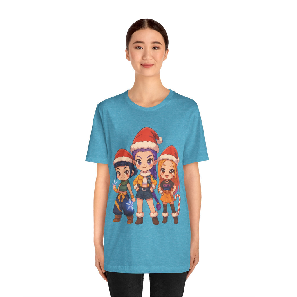 Kpop Demon Hunter Christmas Unisex Jersey Short Sleeve Tee