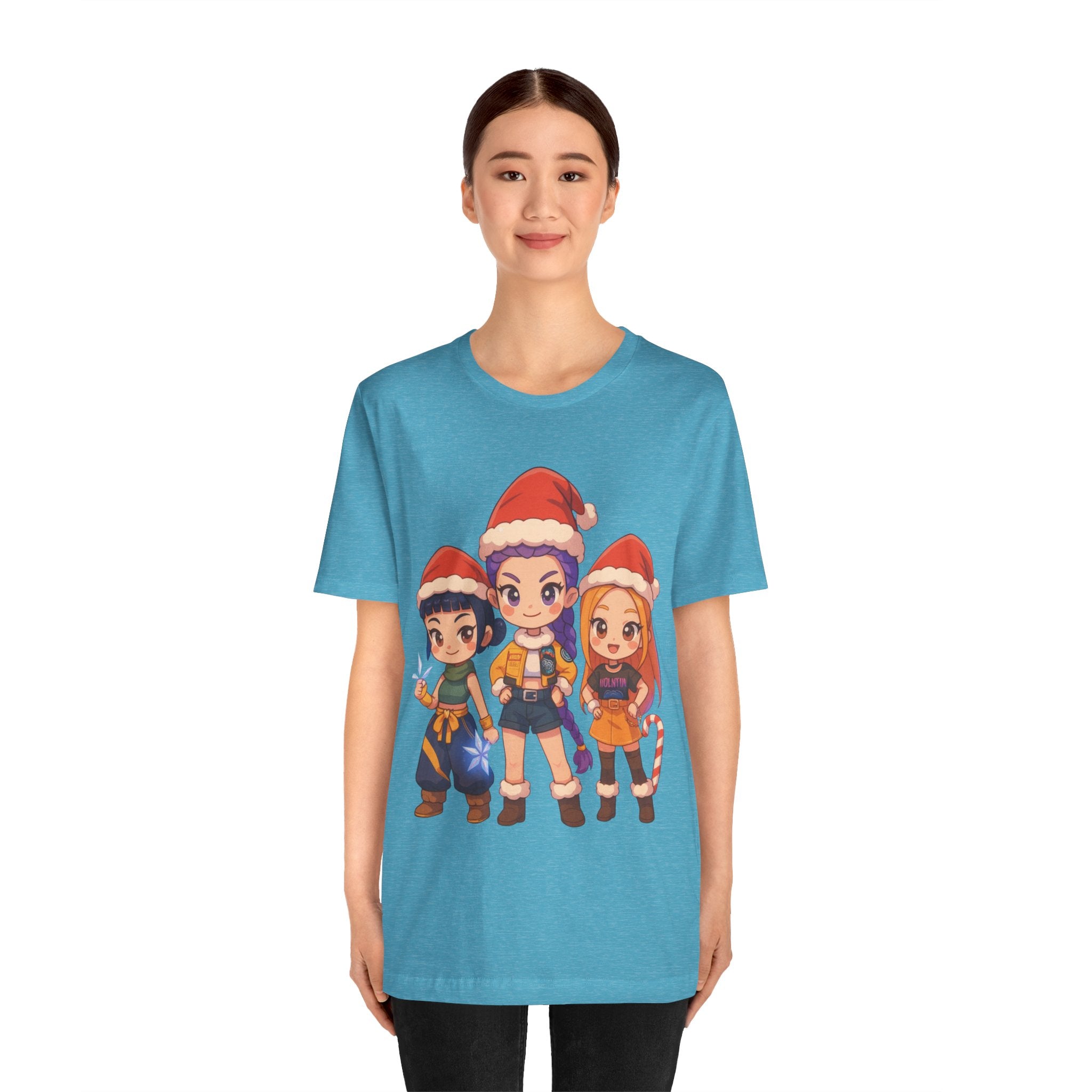 Kpop Demon Hunter Christmas Unisex Jersey Short Sleeve Tee