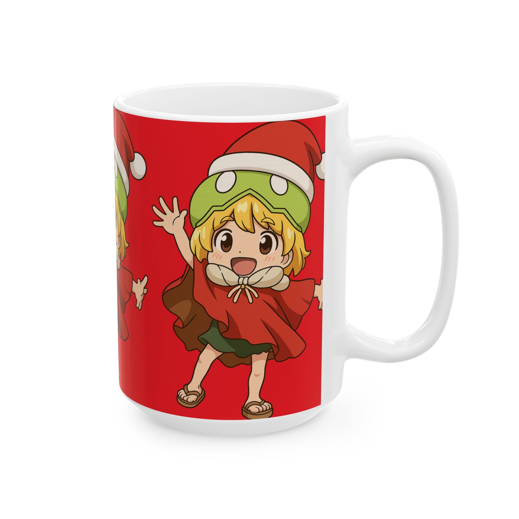 Dr Stone Anime Christmas Suica Ceramic Mug, (11oz, 15oz)