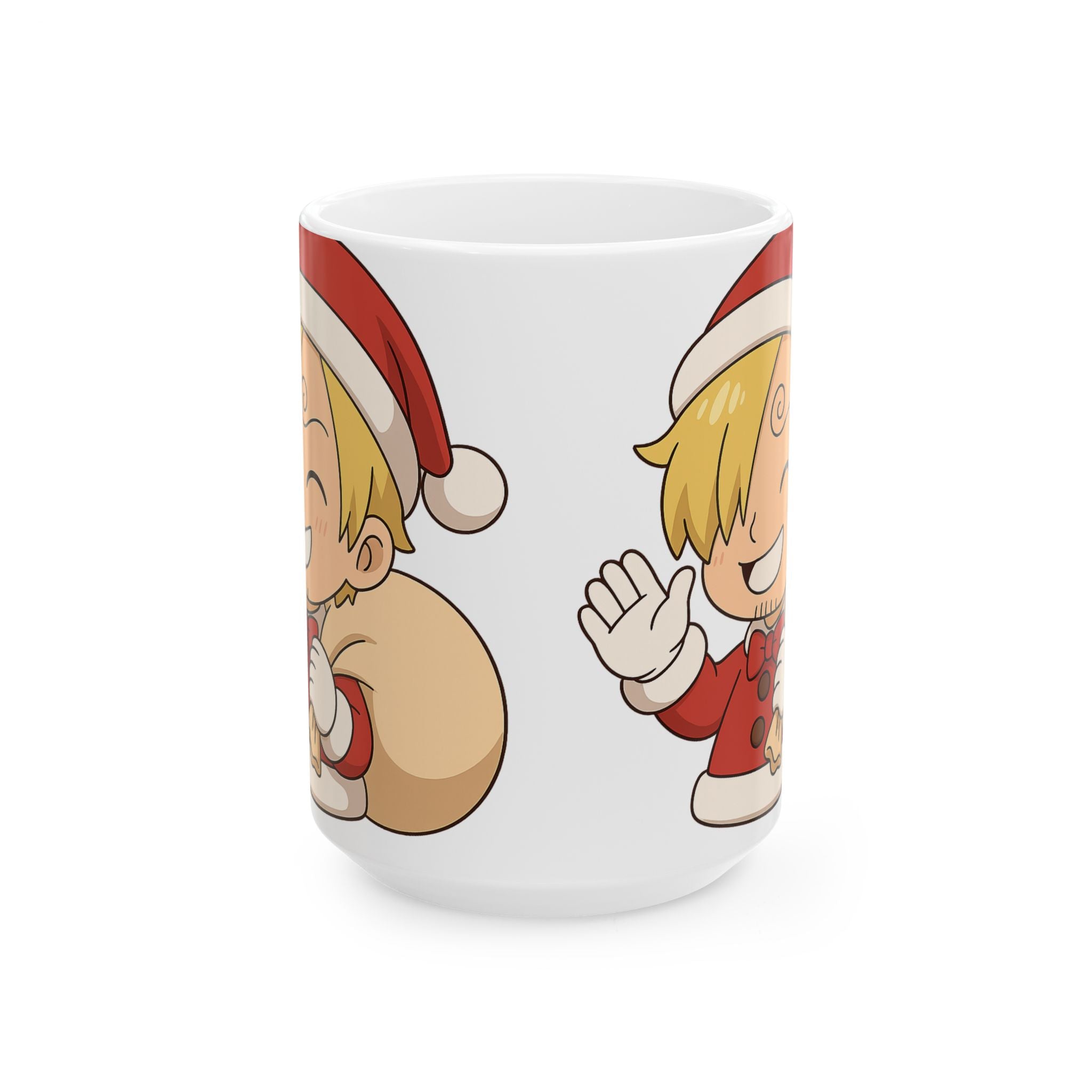 Christmas Sanji Anime Ceramic Mug, (11oz, 15oz)