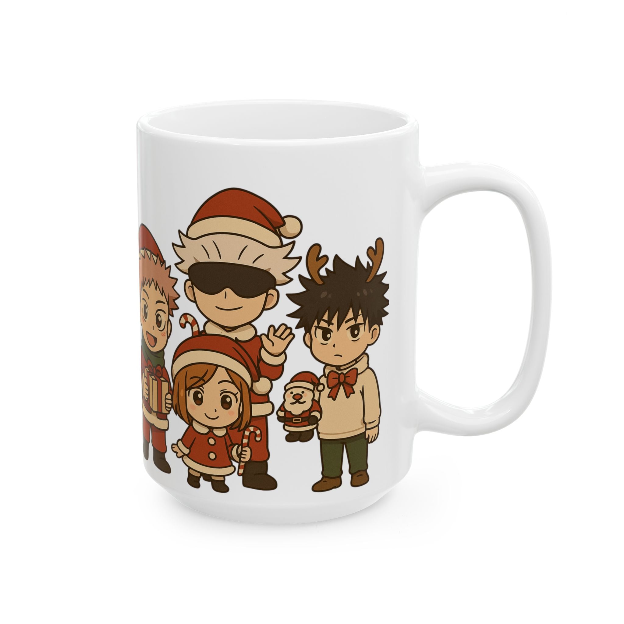 Jujutsu kaisen Christmas Anime Ceramic Mug, (11oz, 15oz)