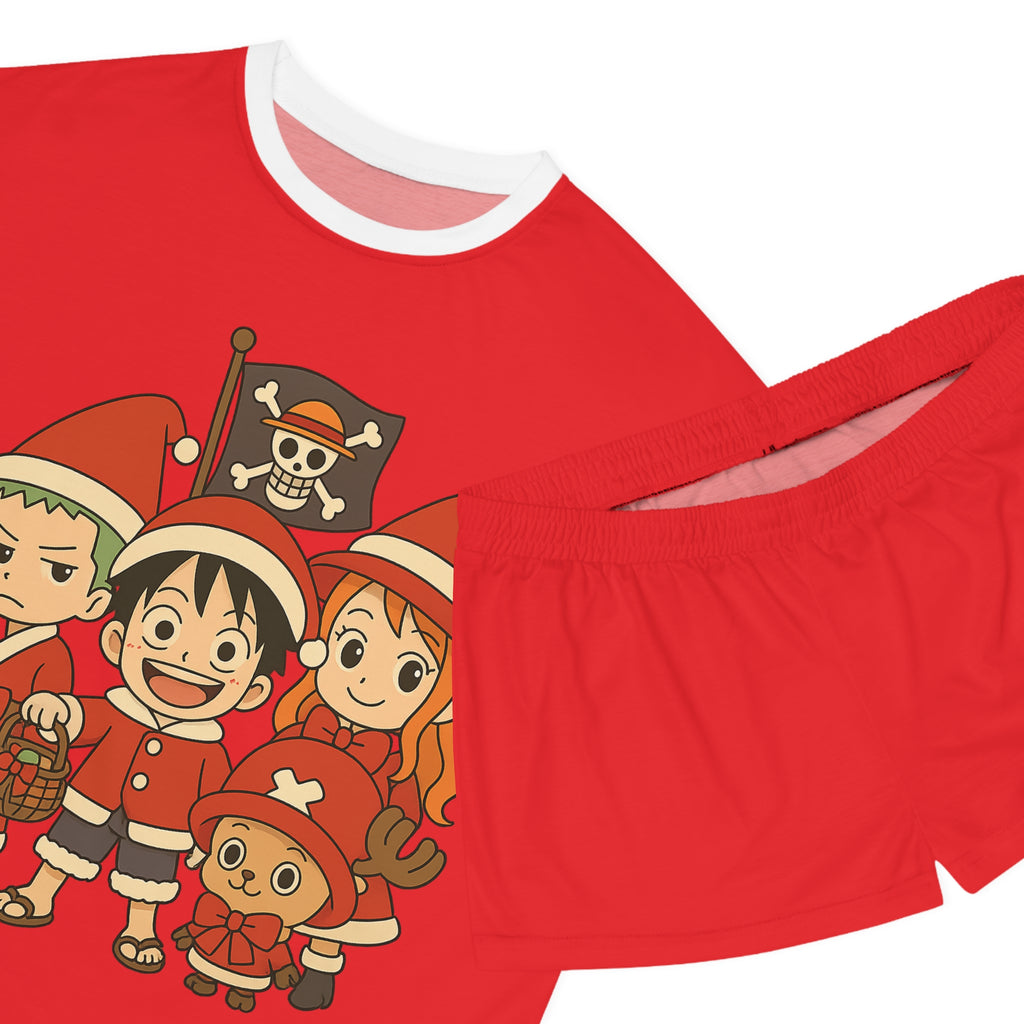 One Piece Christmas Women's Short Pajama Set