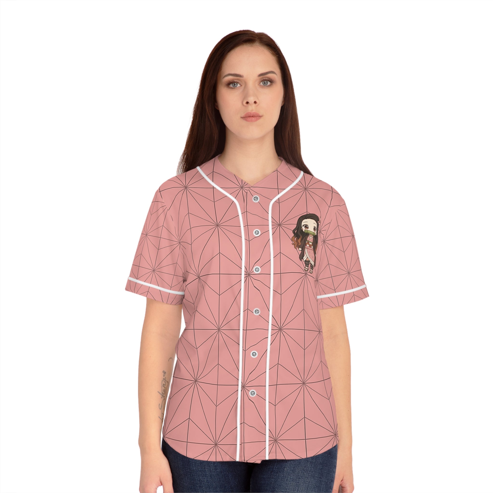 Nezuko Women's Baseball Jersey (AOP)