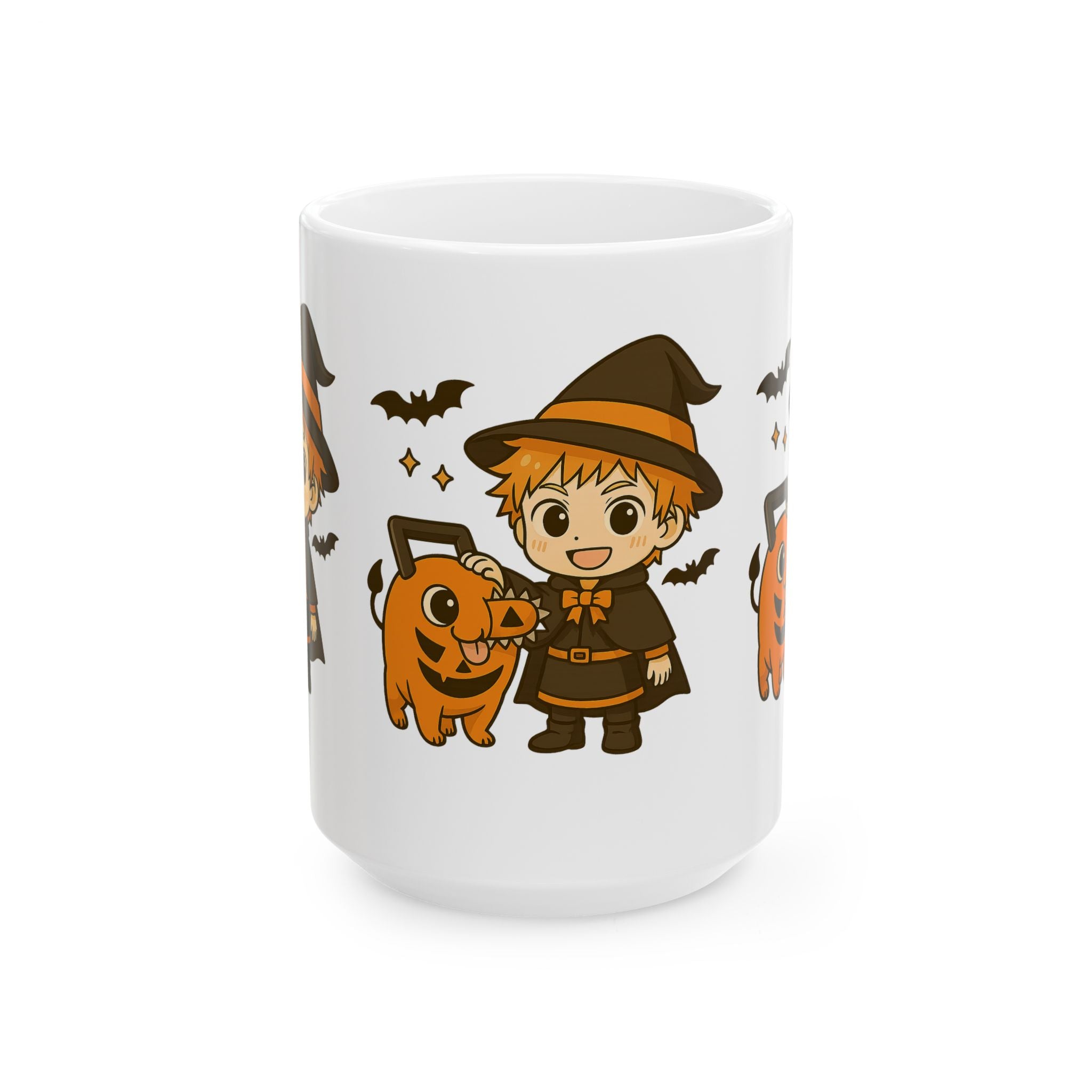 Chainsaw Man Halloween Anime Halloween Ceramic Mug, (11oz, 15oz)
