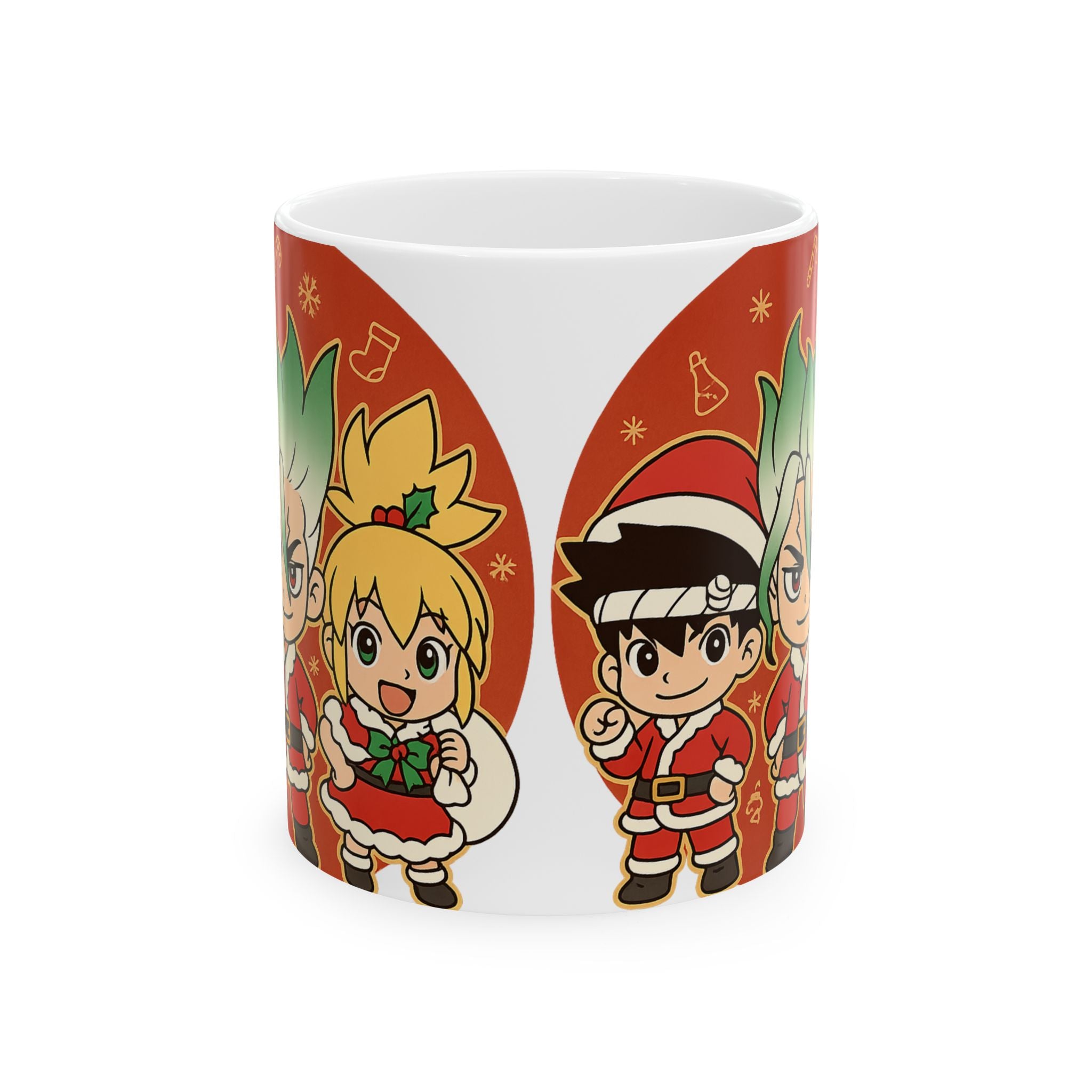 Dr Stone Anime Christmas Ceramic Mug, (11oz, 15oz)
