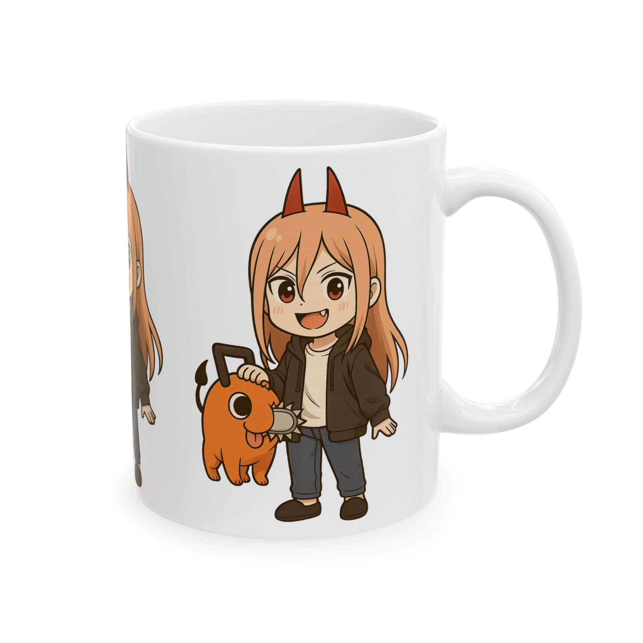 Chainsaw Man Anime Ceramic Mug, (11oz, 15oz)