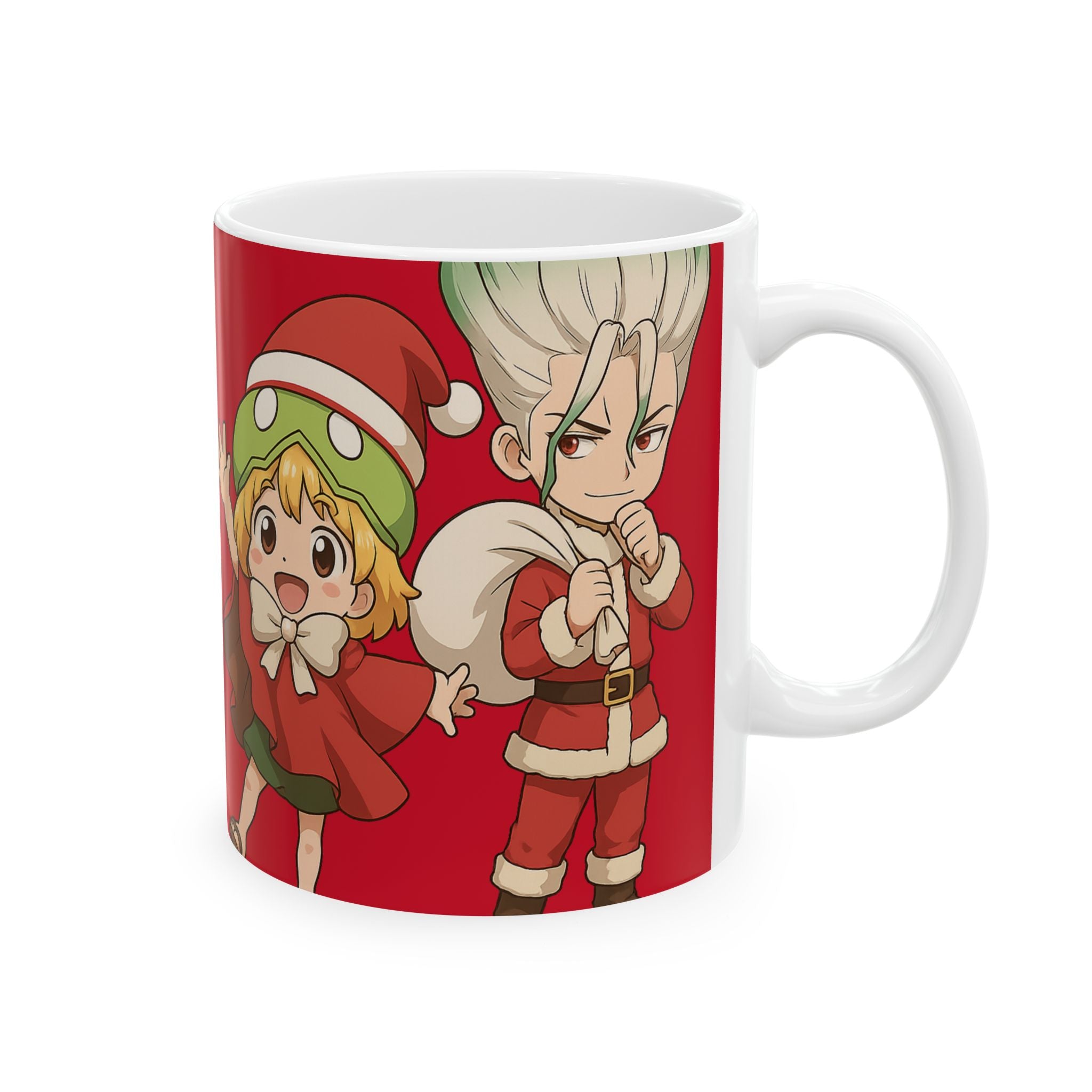 Dr Stone Anime Christmas Ceramic Mug, (11oz, 15oz)