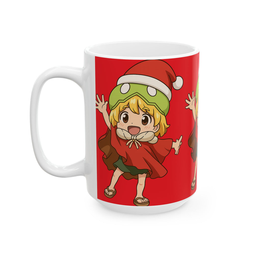 Dr Stone Anime Christmas Suica Ceramic Mug, (11oz, 15oz)