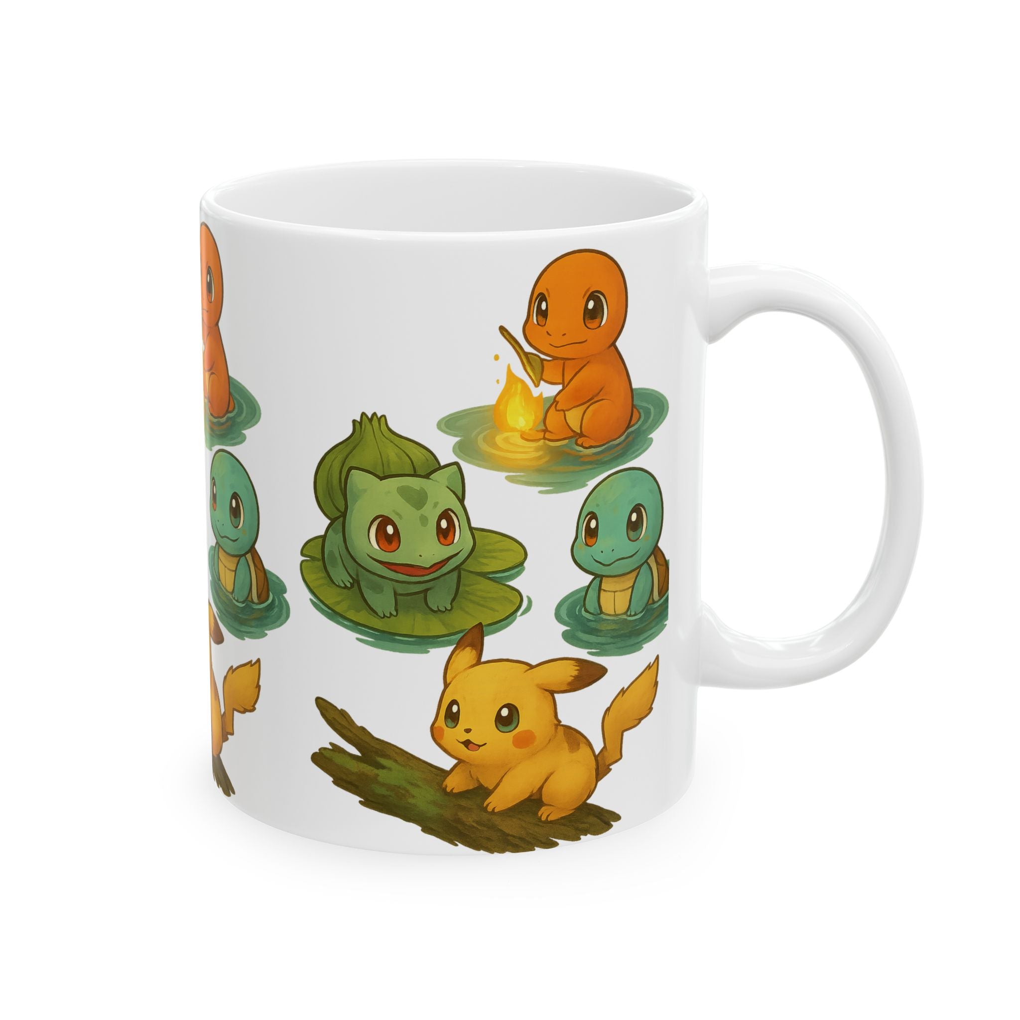Chibi Anime Ceramic Mug, (11oz, 15oz)