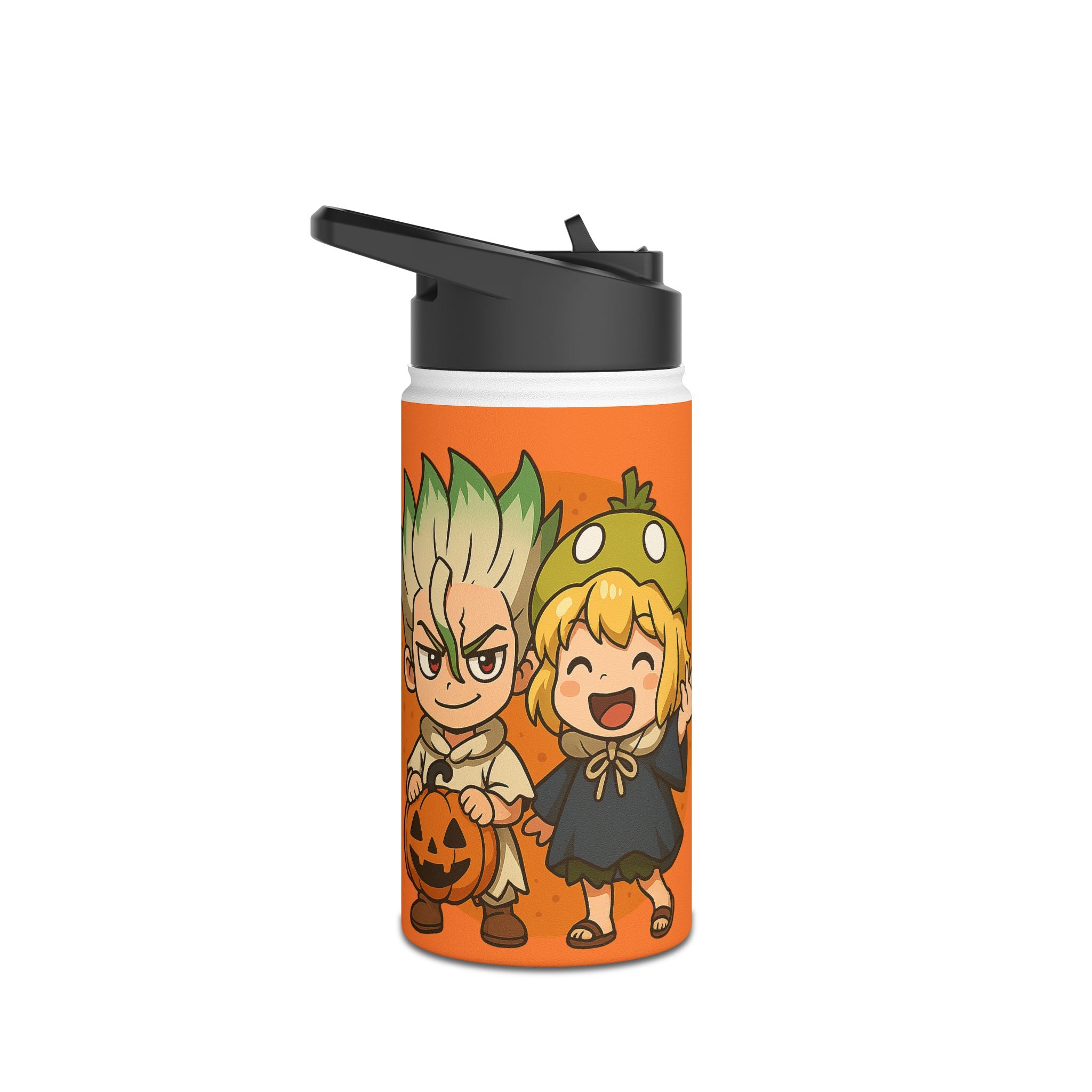 Dr Stone Anime Stainless Steel Water Bottle, Standard Lid