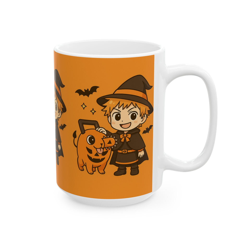Chainsaw Man Halloween Anime Halloween Ceramic Mug, (11oz, 15oz)