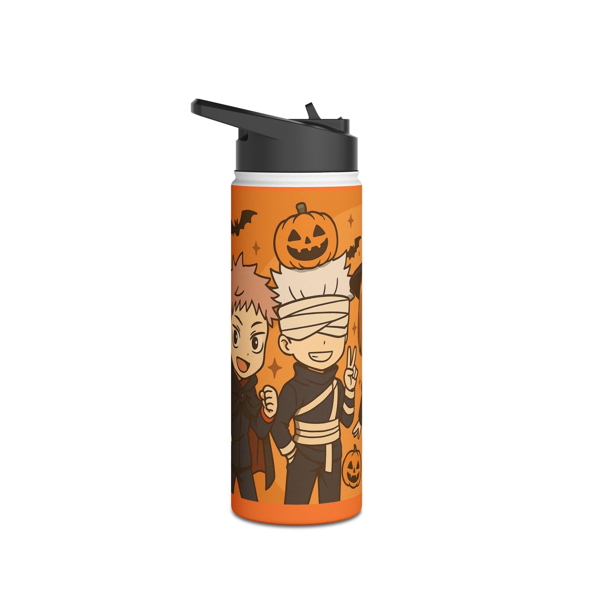 Jujutsu kaisen Anime Stainless Steel Water Bottle, Standard Lid
